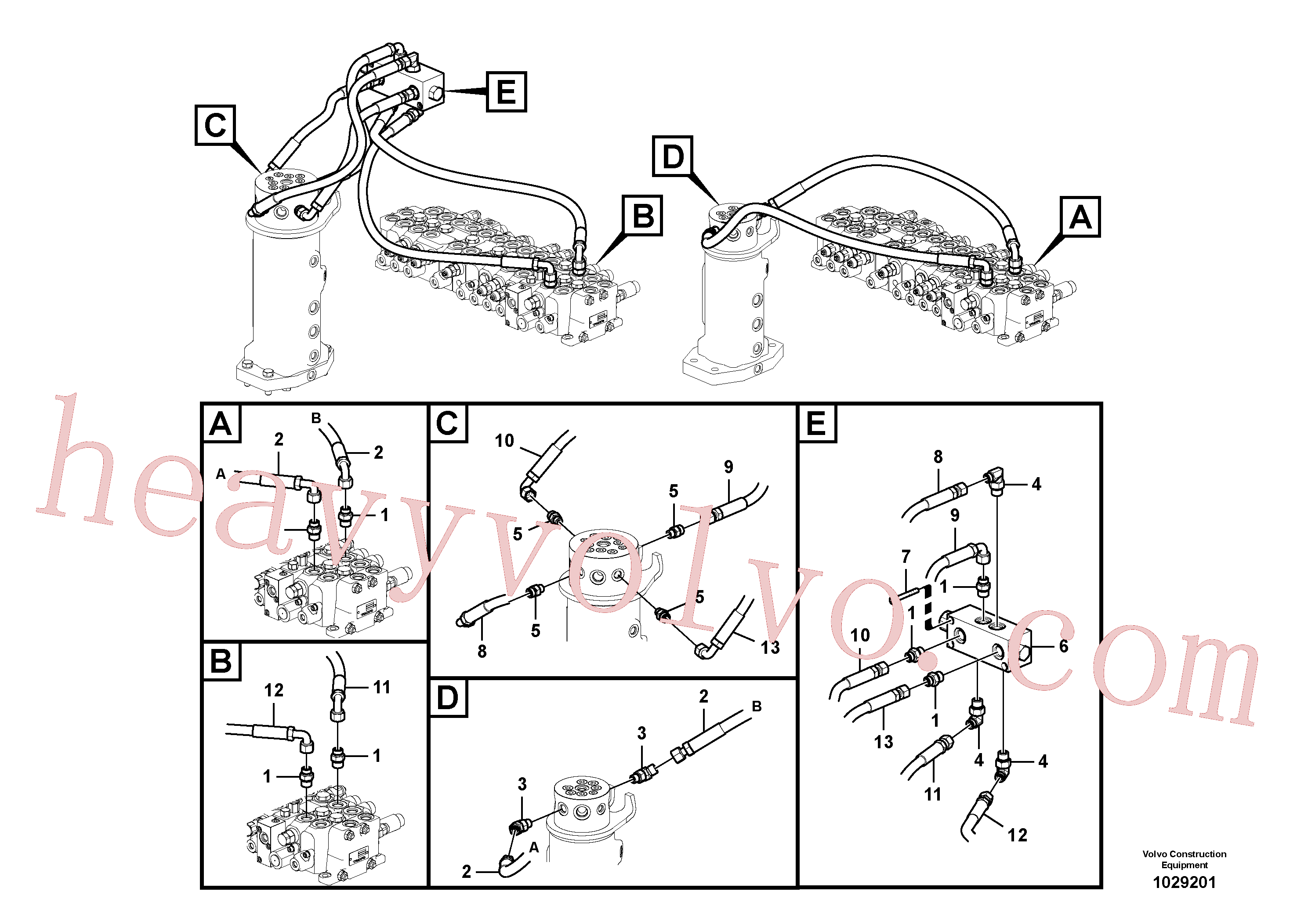 VOE936540 for Volvo Working hydraulics, dozer blade upper(1029201 assembly)