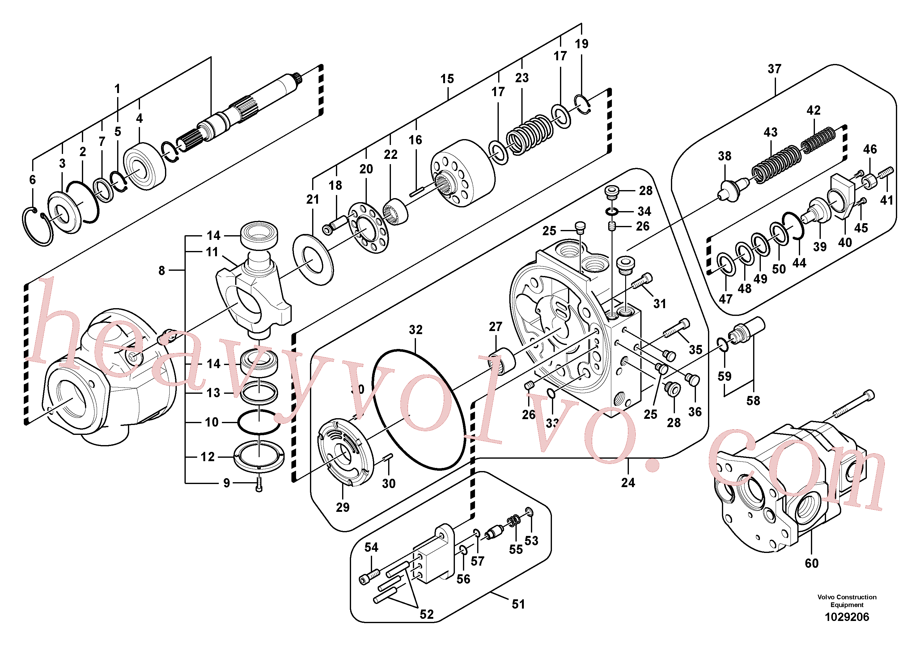 VOE14578726 for Volvo Hydraulic pump(1029206 assembly)