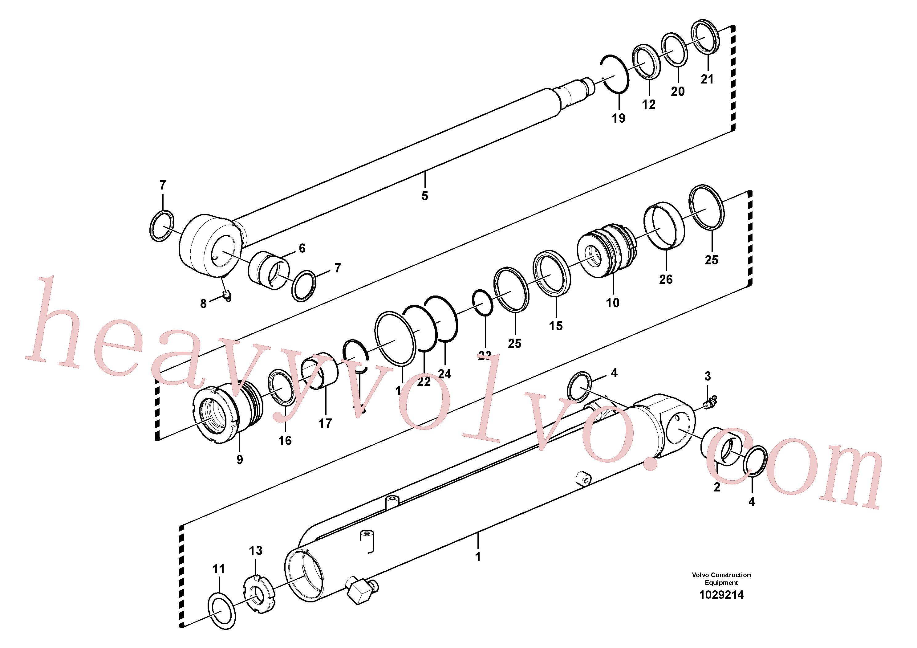 VOE14880729 for Volvo Bucket cylinder(1029214 assembly)