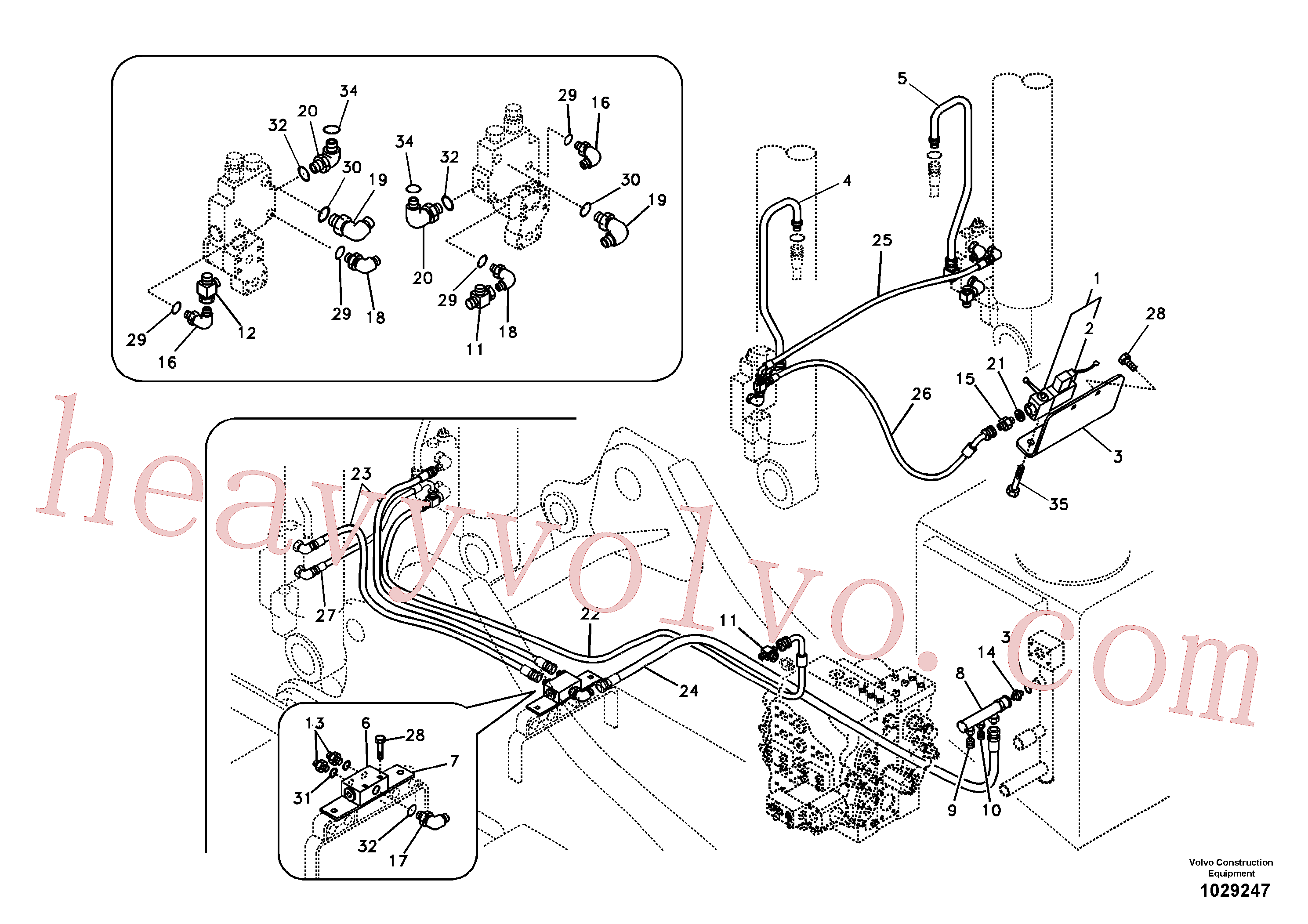 VOE14531141 for Volvo Working hydraulic, boom rupture(1029247 assembly)