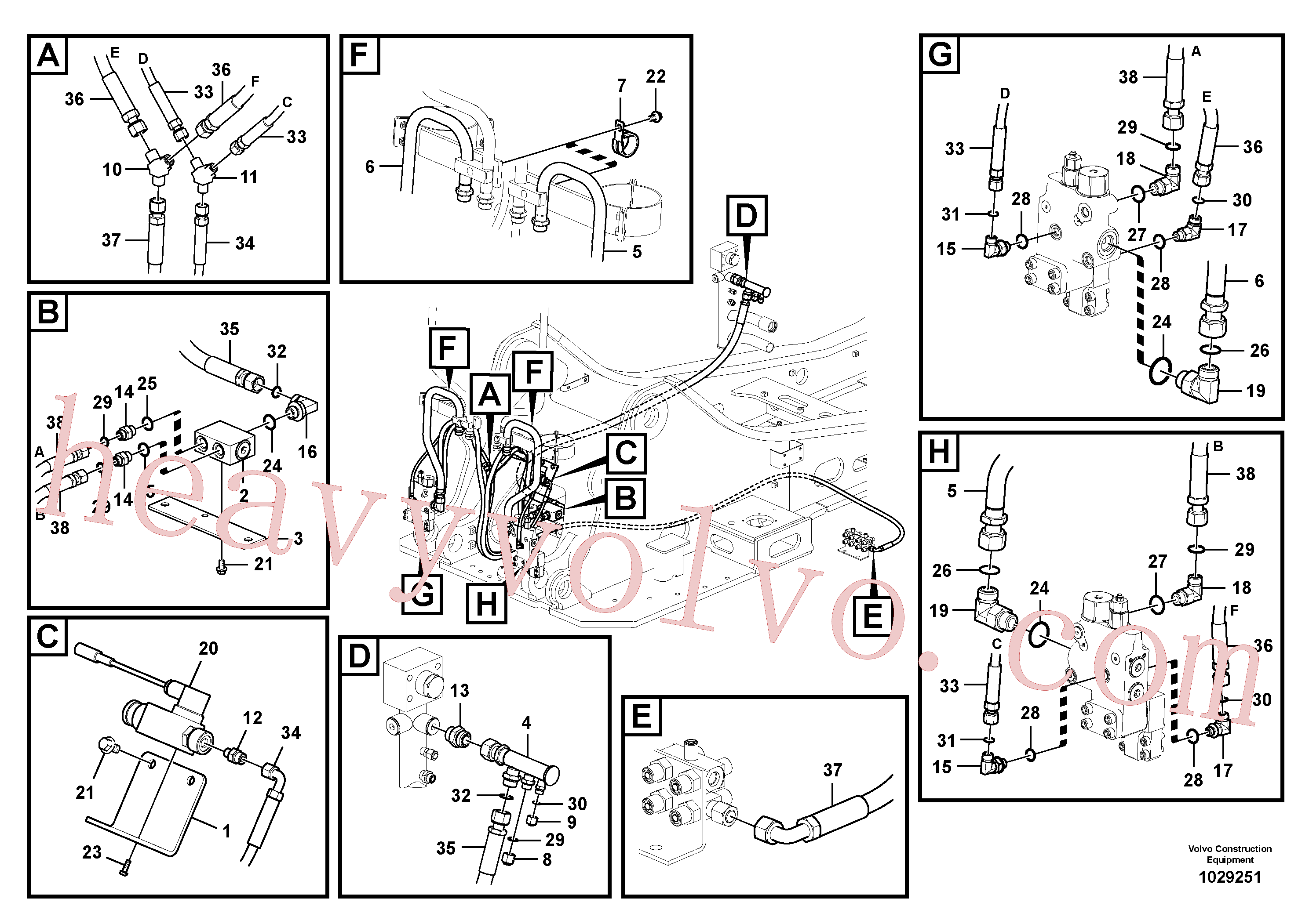 VOE14531141 for Volvo Working hydraulic, boom rupture(1029251 assembly)