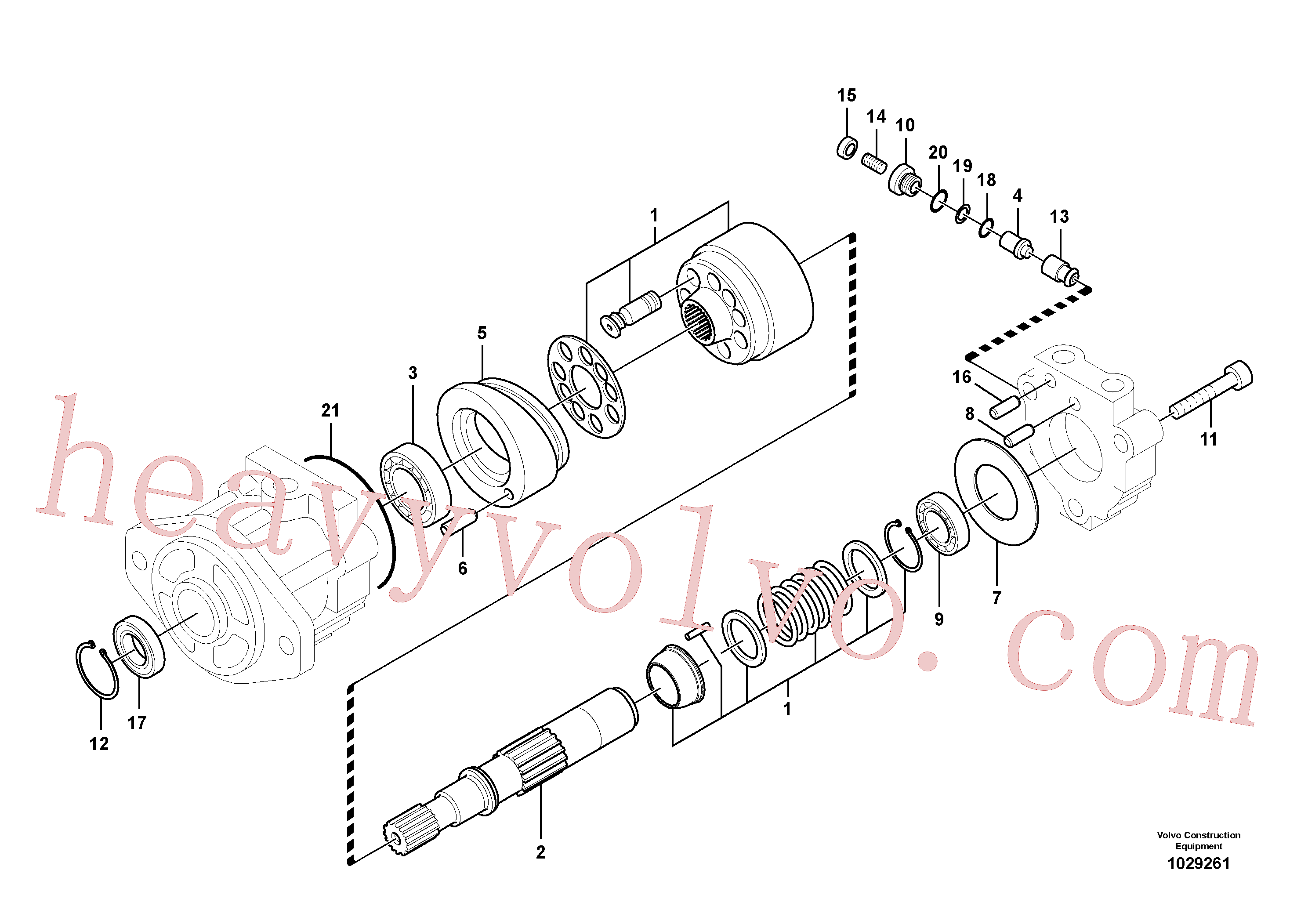 VOE14536018 for Volvo Hydraulic system, oil cooling fan motor(1029261 assembly)