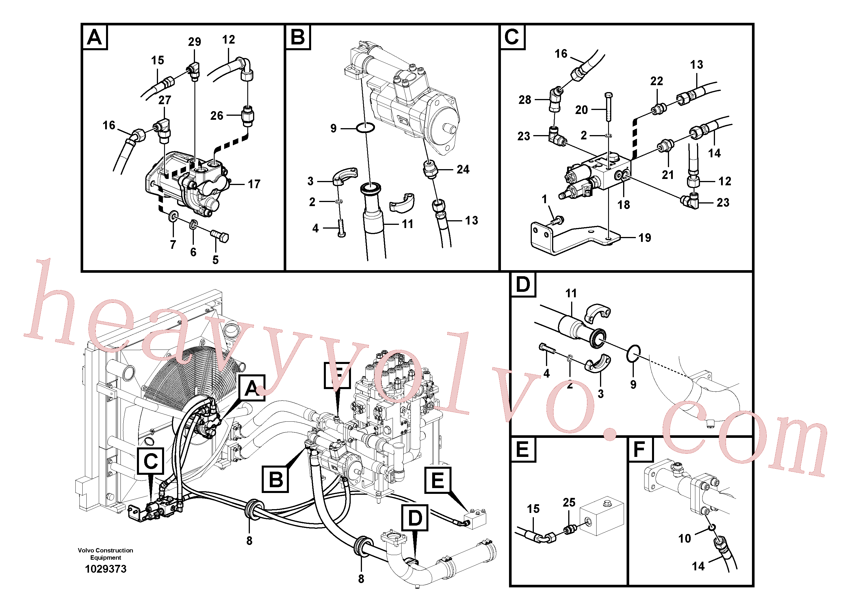 VOE15016427 for Volvo Hydraulic system, oil cooling system(1029373 assembly)