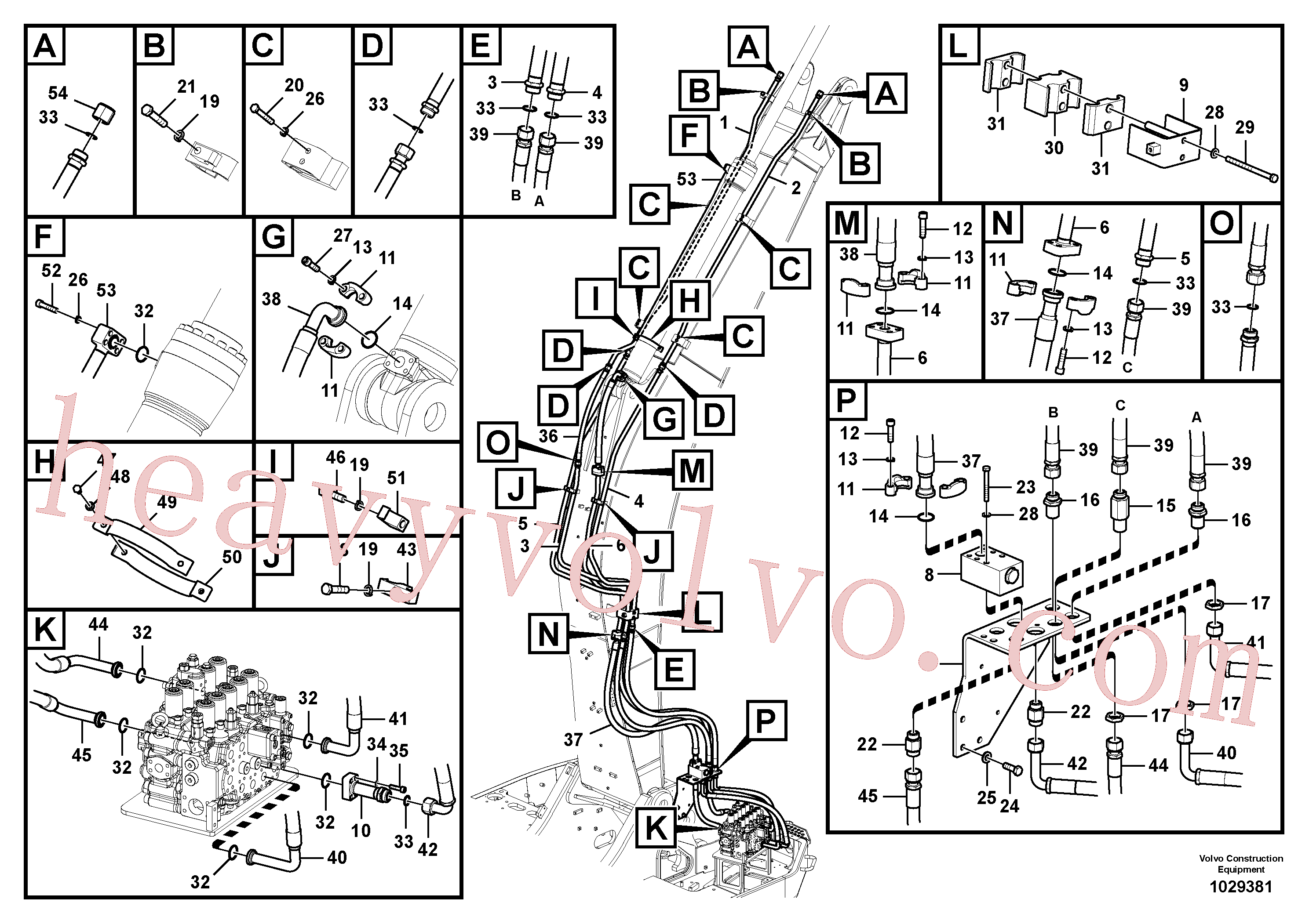 VOE936999 for Volvo Working hydraulic, dipper arm cylinder on boom.(1029381 assembly)