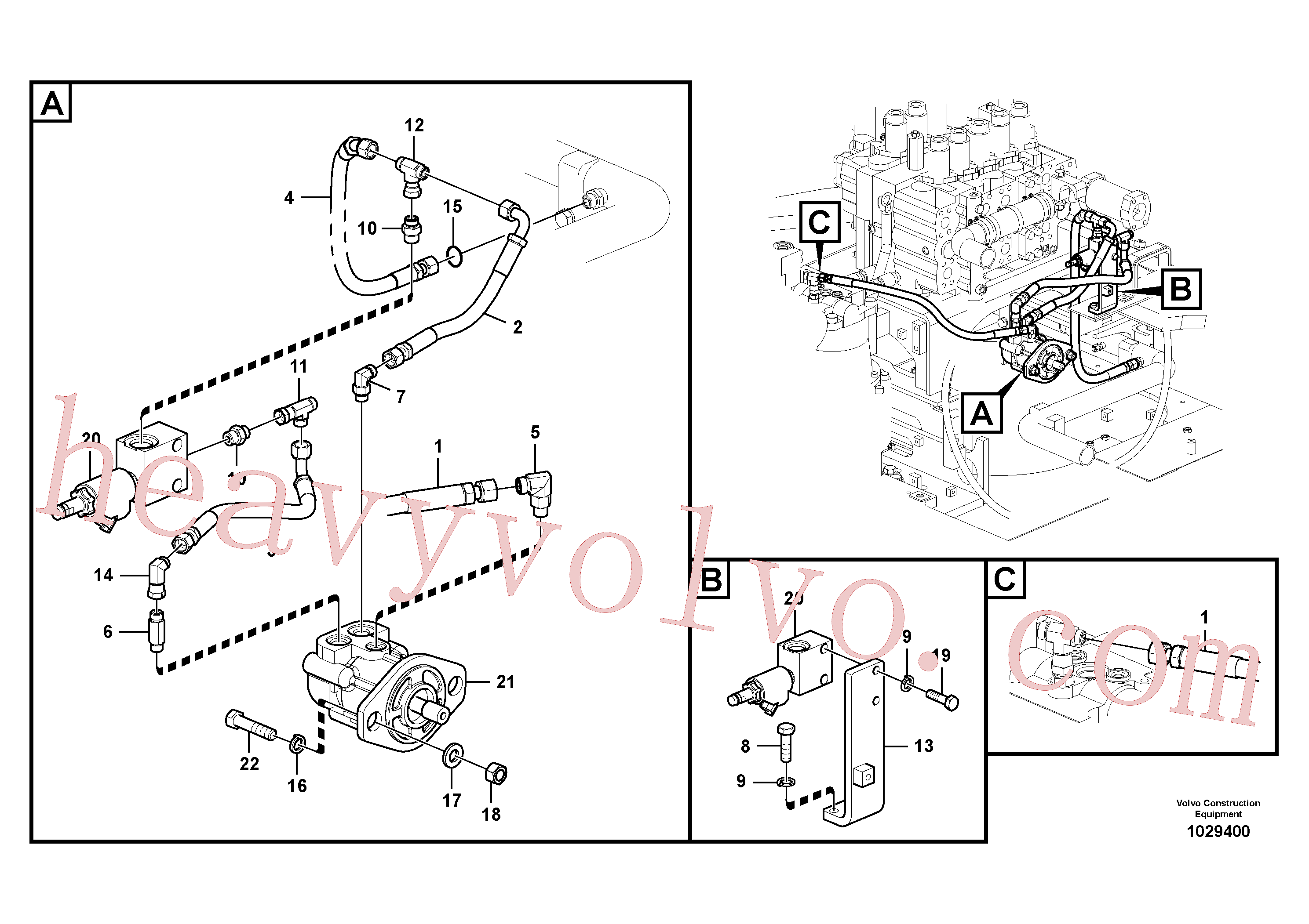 SA9403-04512 for Volvo Hydraulic system, oil cooling system(1029400 assembly)