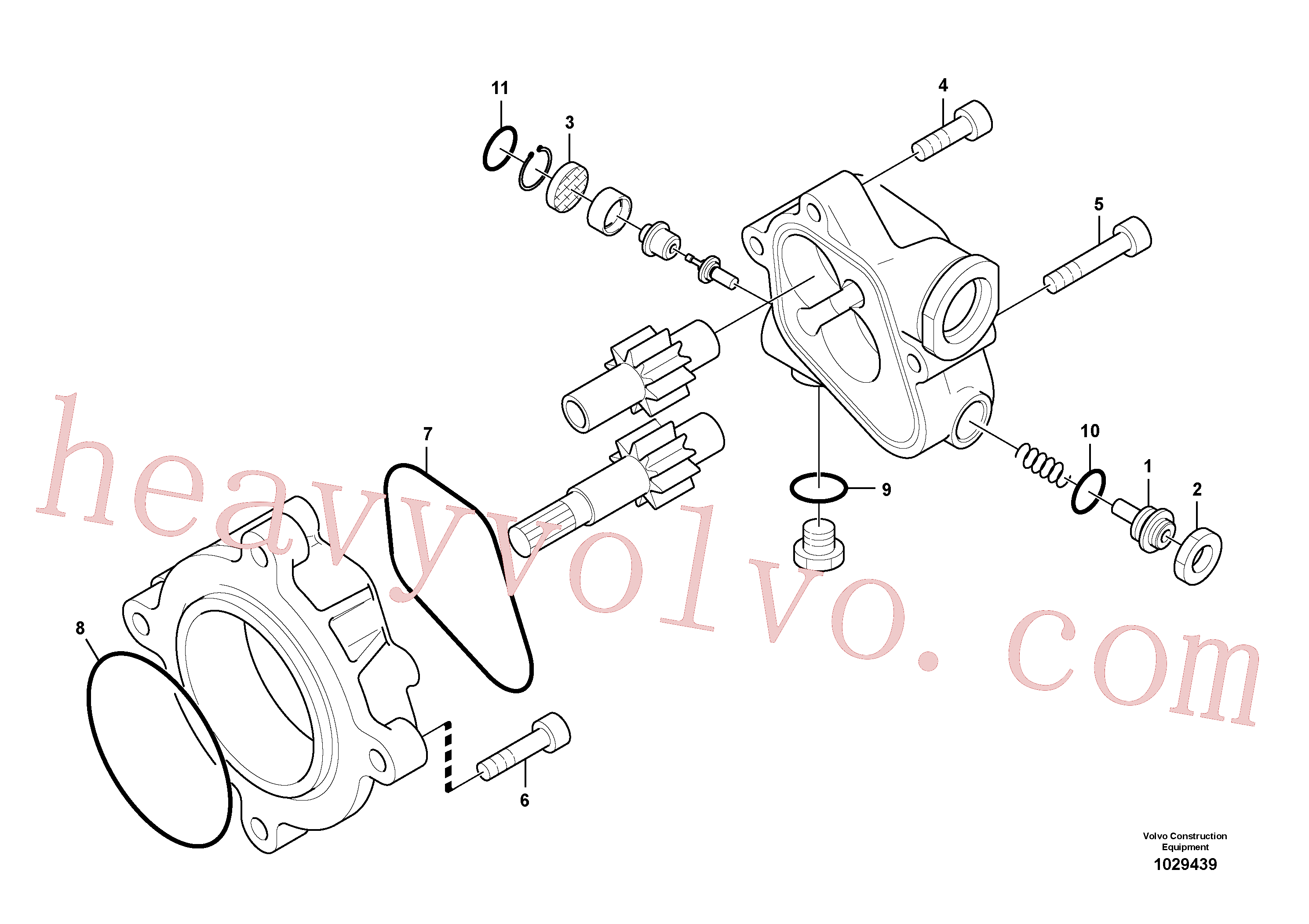 VOE14534037 for Volvo Hydraulic gear pump(1029439 assembly)