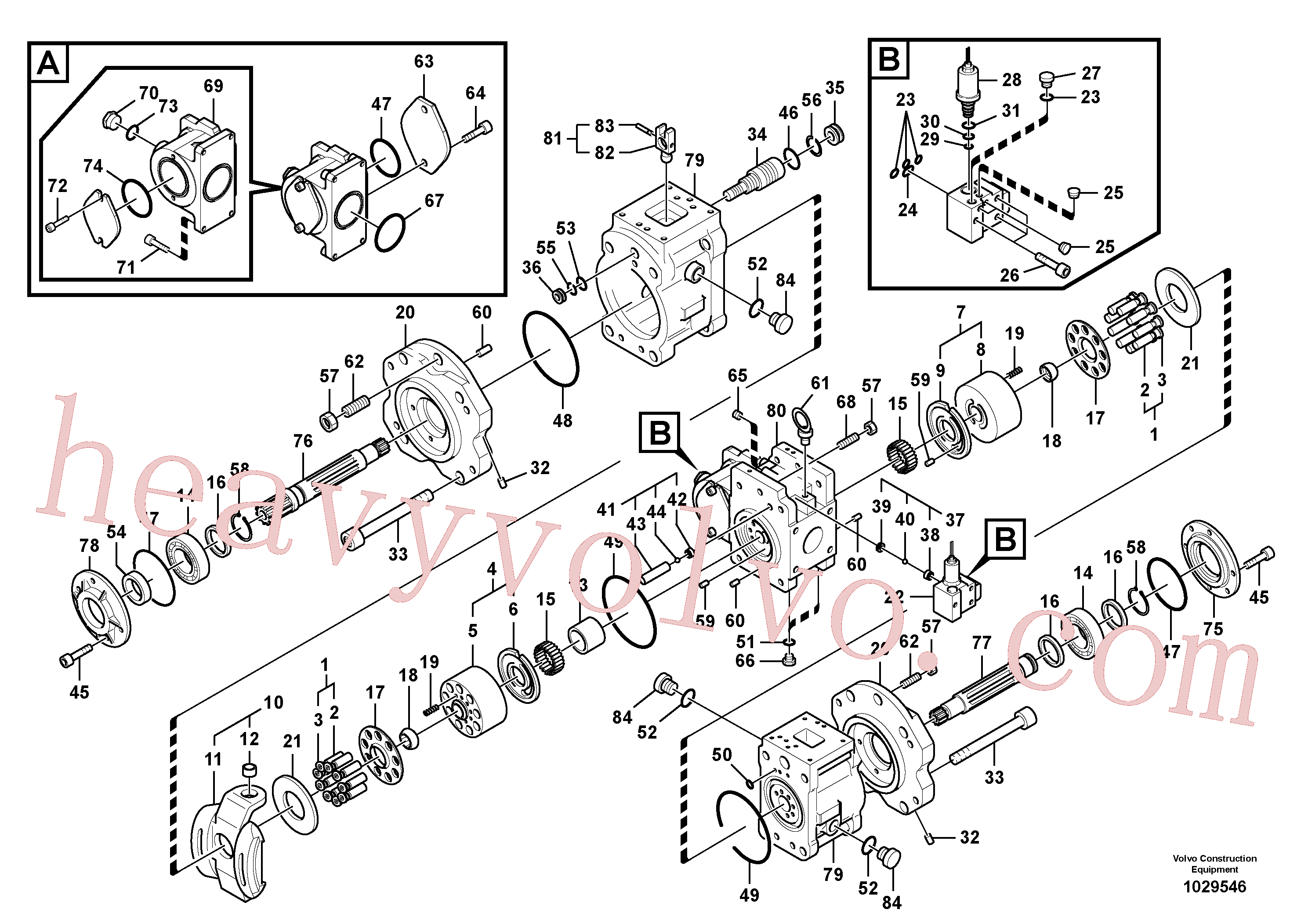 SA7223-00780 for Volvo Hydraulic pump(1029546 assembly)