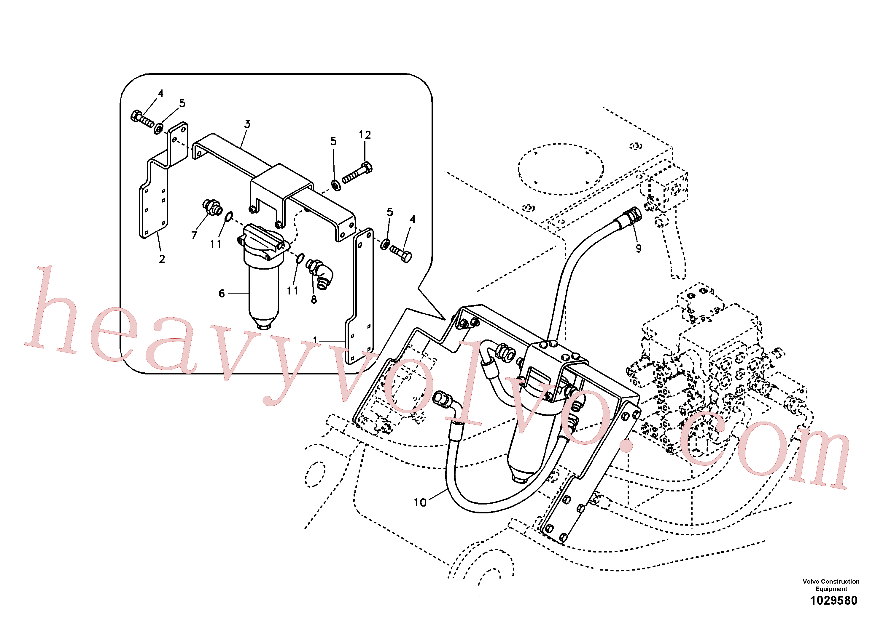 SA9452-06217 for Volvo Working hydraulic, hammer and shear for return filter(1029580 assembly)