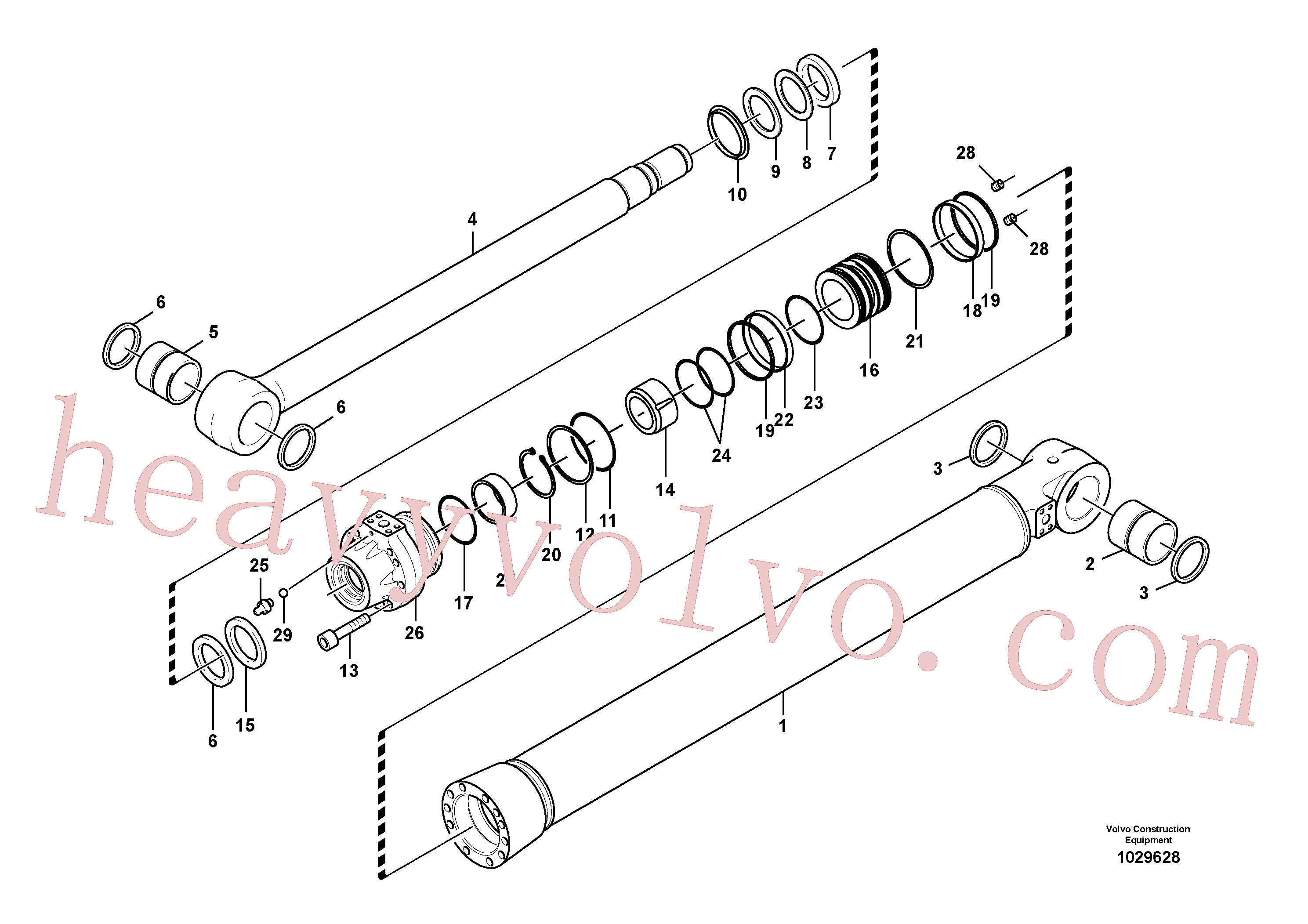 VOE14587734 for Volvo Boom cylinder(1029628 assembly)