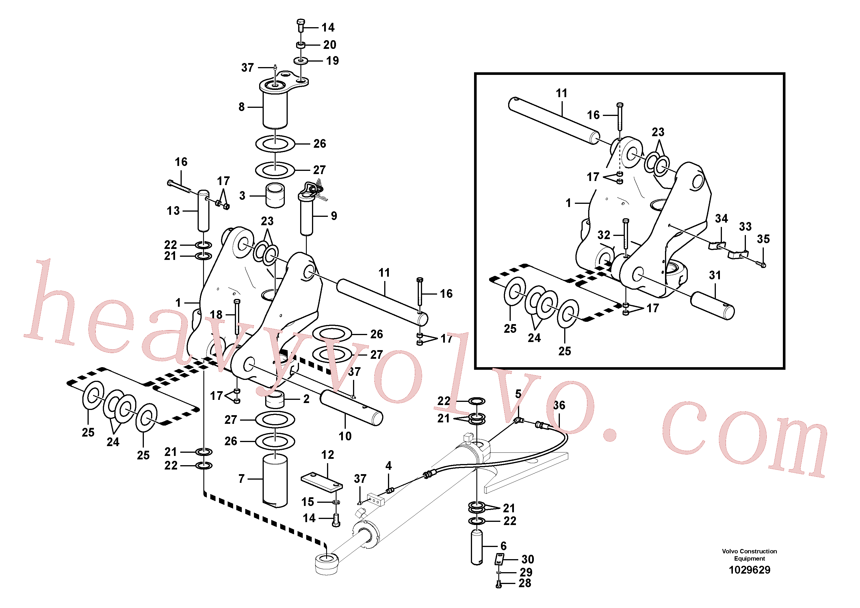 SA1171-30580 for Volvo Links to boom(1029629 assembly)