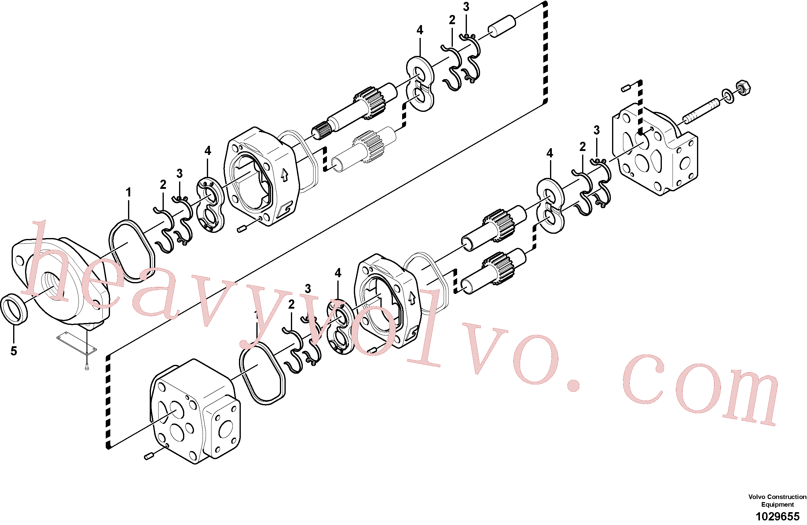 VOE14536197 for Volvo Hydraulic gear pump for quickfit and rotator(1029655 assembly)