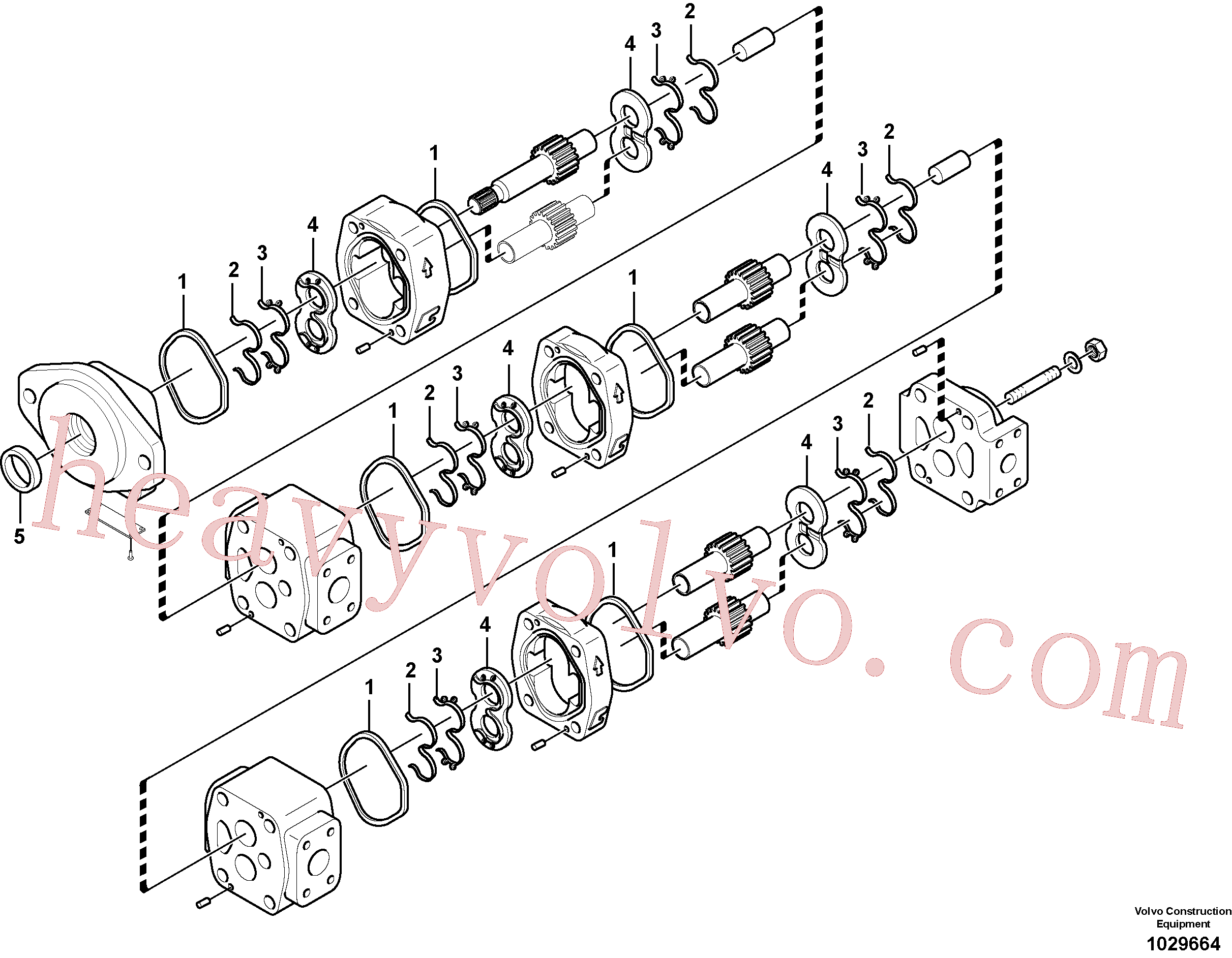 VOE14573559 for Volvo Hydraulic gear pump for quickfit and rotator(1029664 assembly)