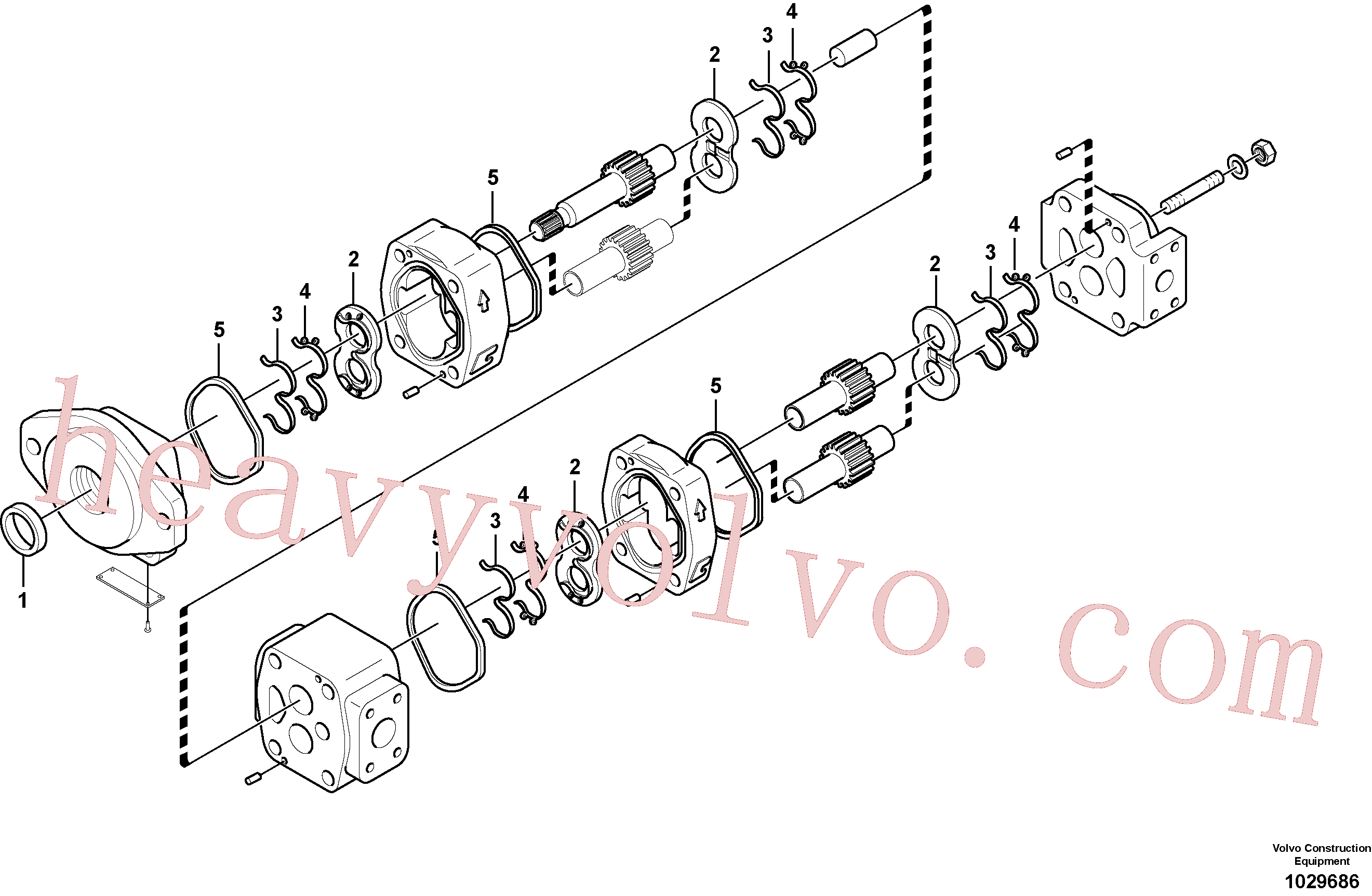 VOE14536197 for Volvo Hydraulic gear pump for quickfit and rotator(1029686 assembly)