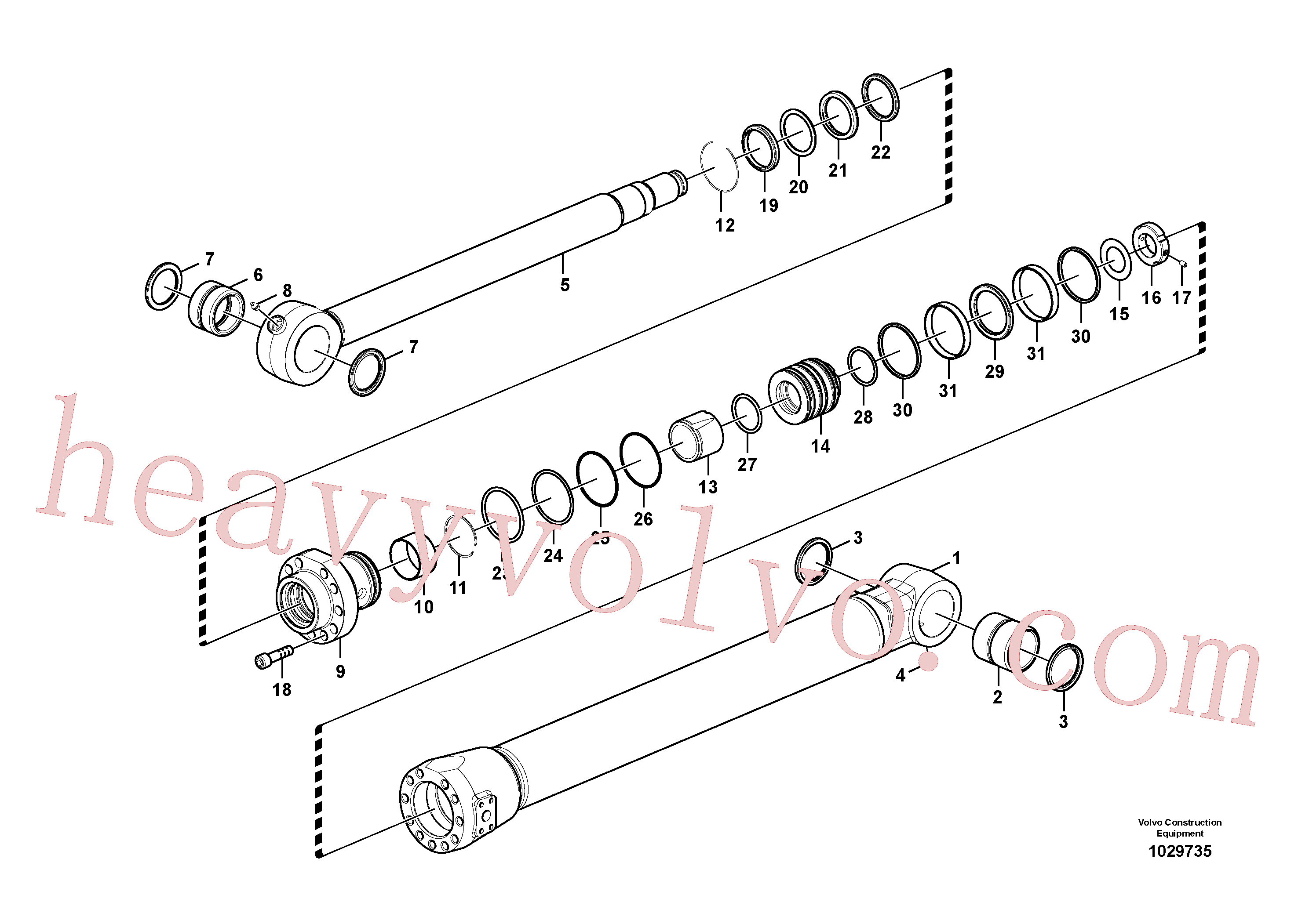 VOE14589125 for Volvo Bucket cylinder(1029735 assembly)