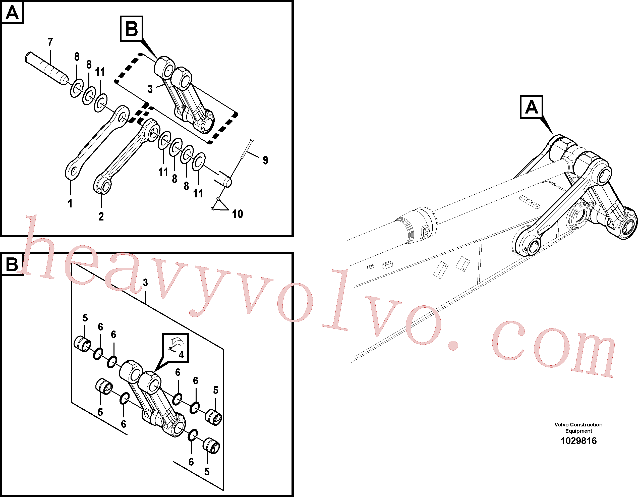 VOE14563075 for Volvo Links to connecting rod(1029816 assembly)