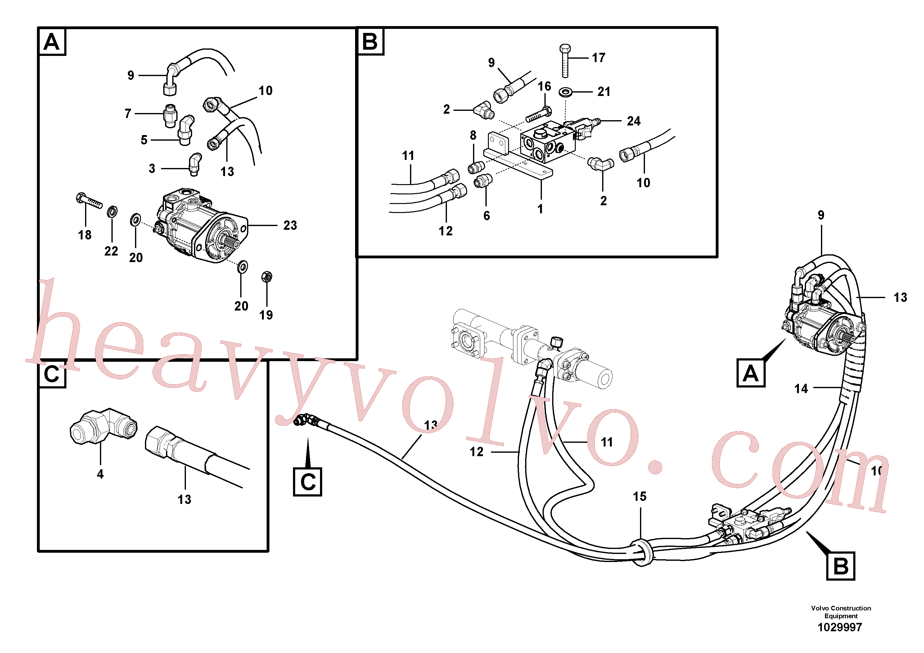 VOE14388438 for Volvo Hydraulic system, oil cooling system(1029997 assembly)