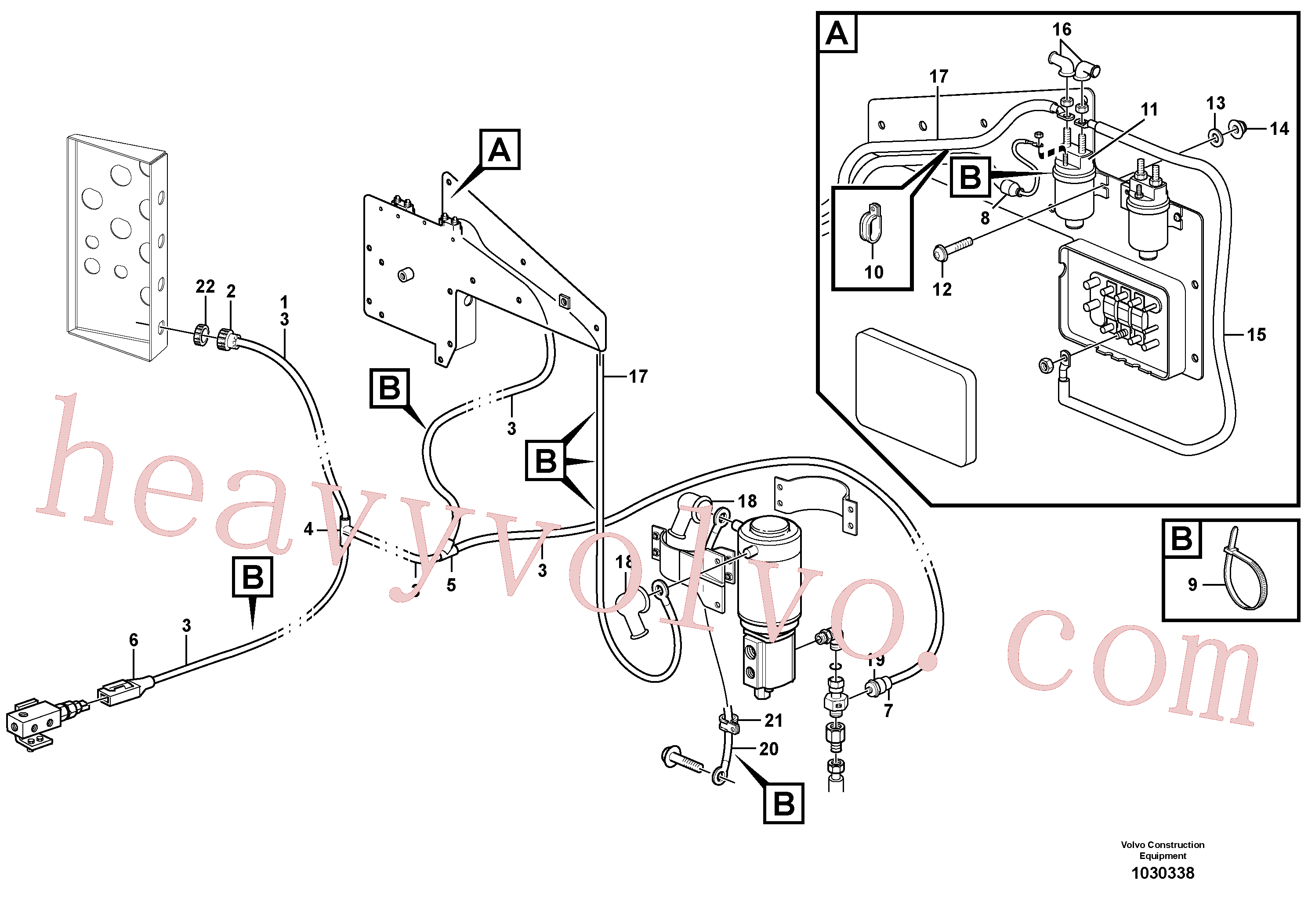 SA9011-10503 for Volvo Cable harness, secondary steering system.(1030338 assembly)