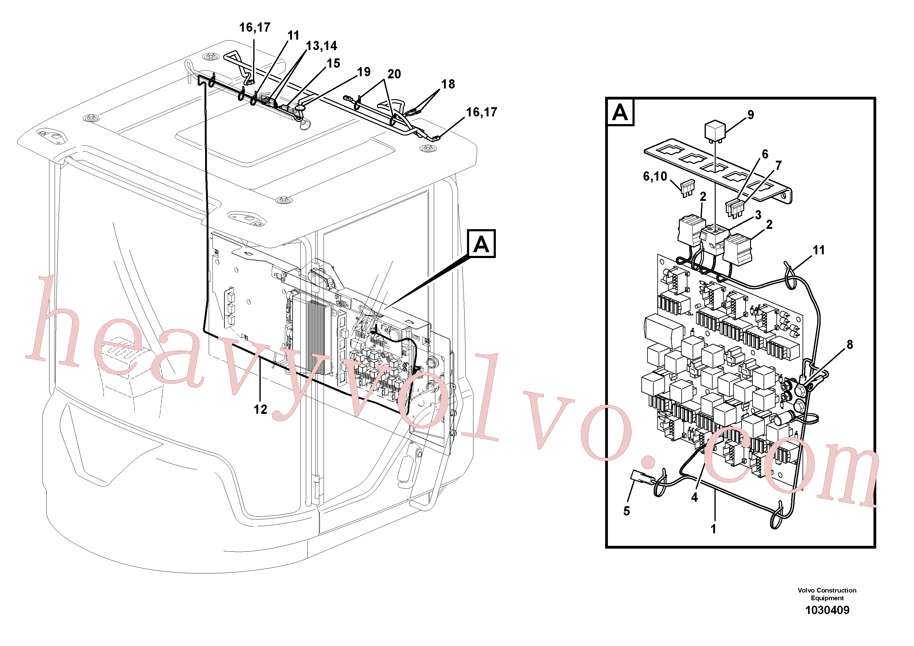 VOE20374662 for Volvo Cable harness air cleaner, cab(1030409 assembly)