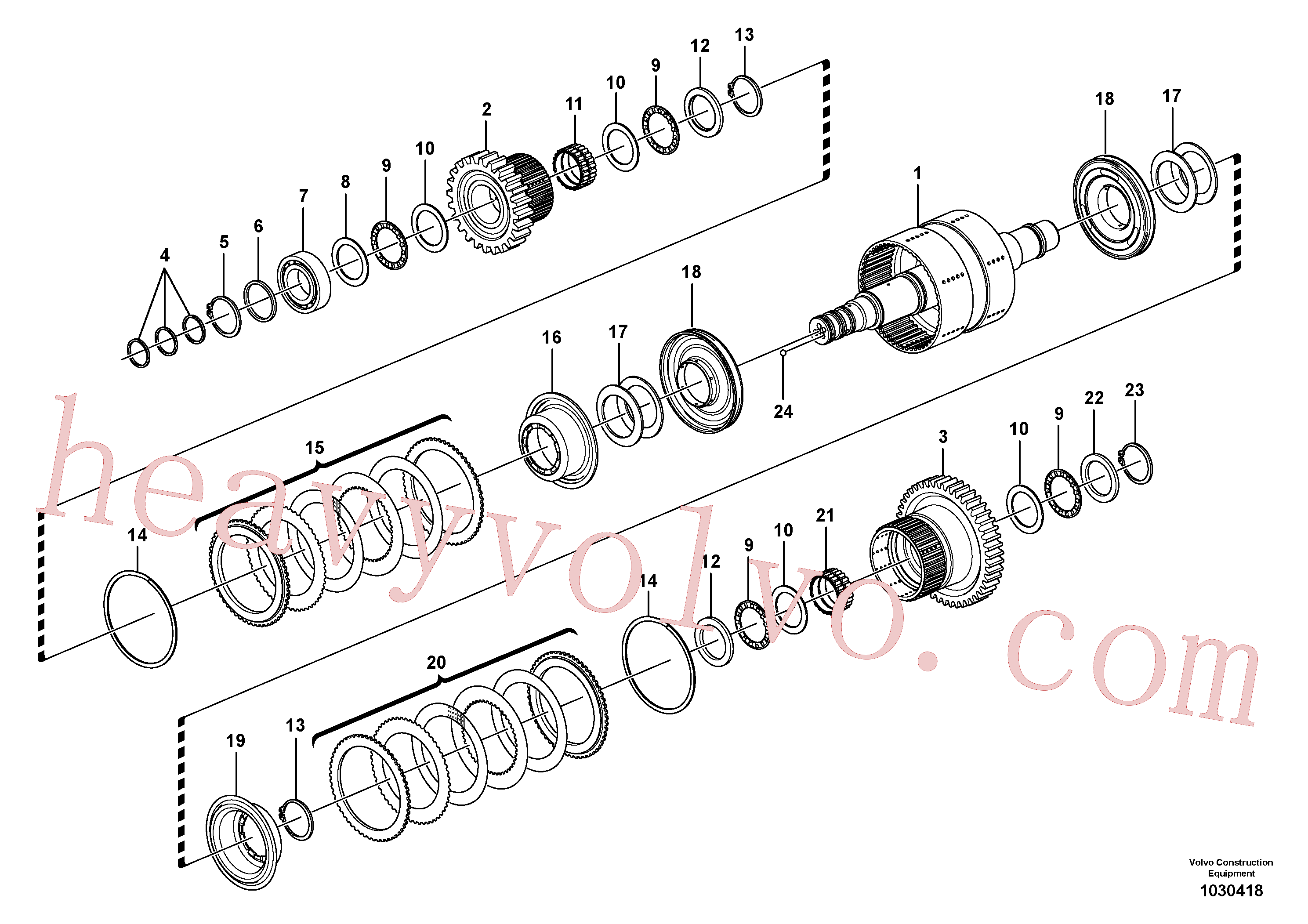 VOE11037179 for Volvo Hydraulic clutch, 3rd / 4th speed(1030418 assembly)