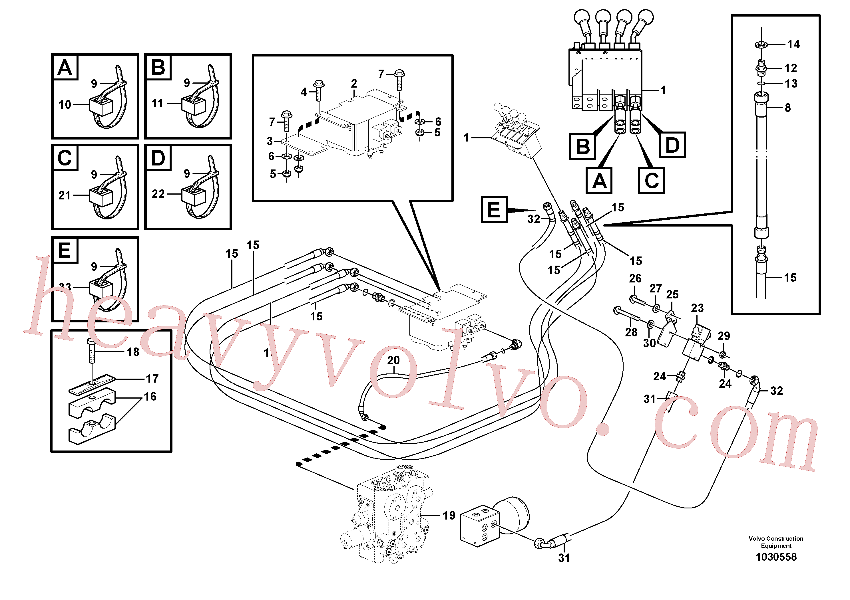 VOE4881458 for Volvo Hydraulic Control 3rd-4th(1030558 assembly)