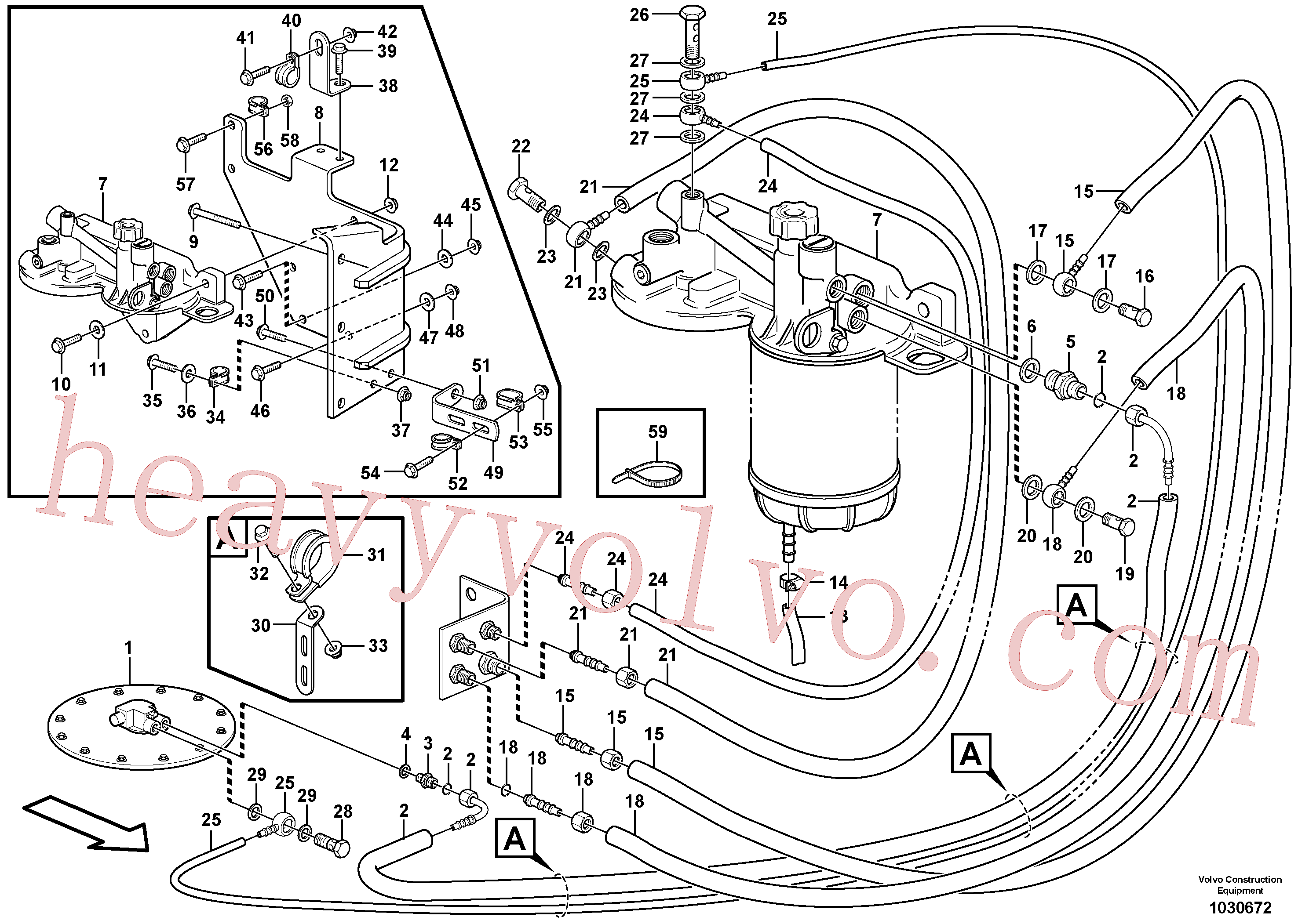 ZM7092785 for Volvo Fuel line, fuel tank - filter - connection point(1030672 assembly)