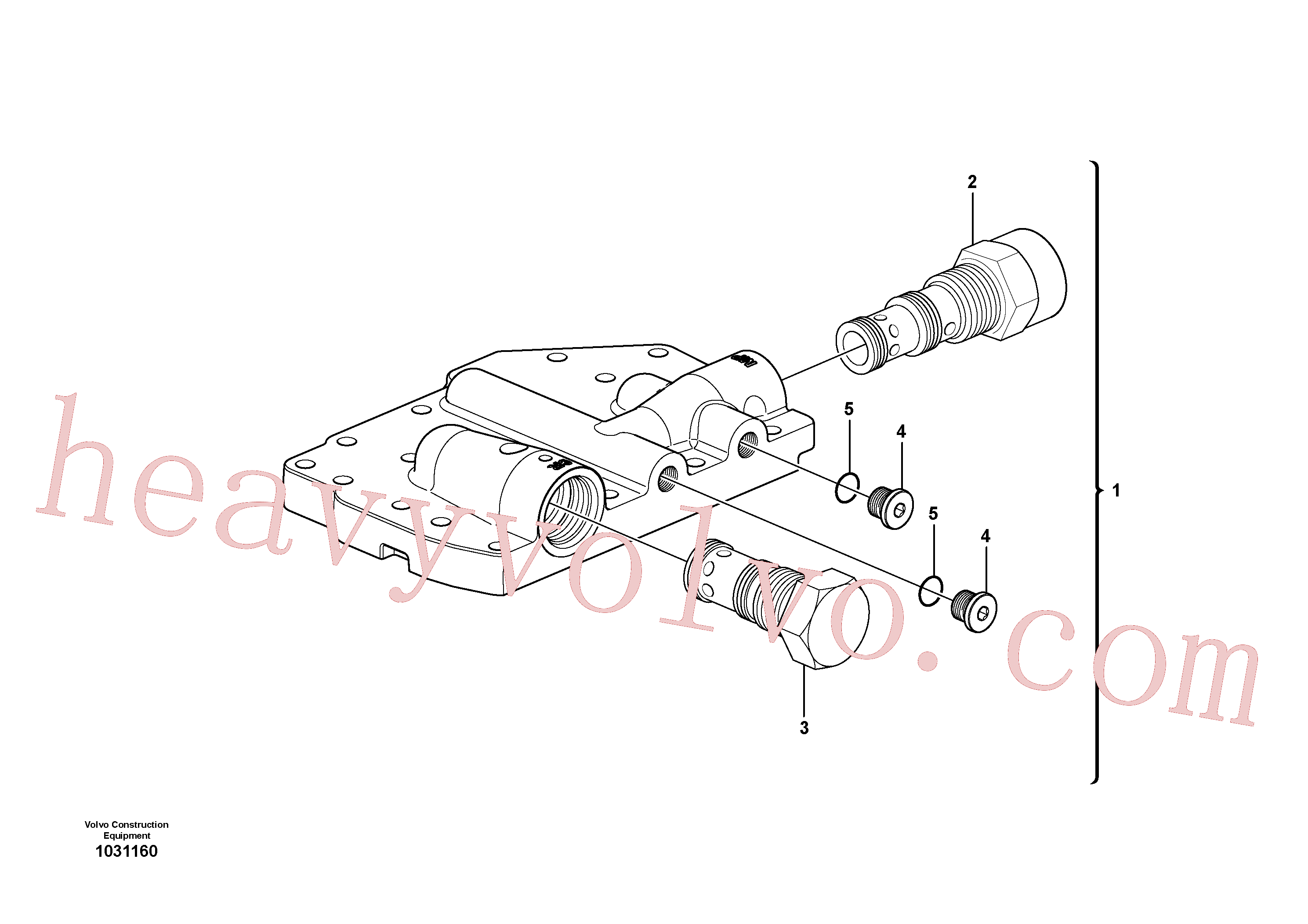 VOE11430025 for Volvo Control system, Main pressure valve(1031160 assembly)