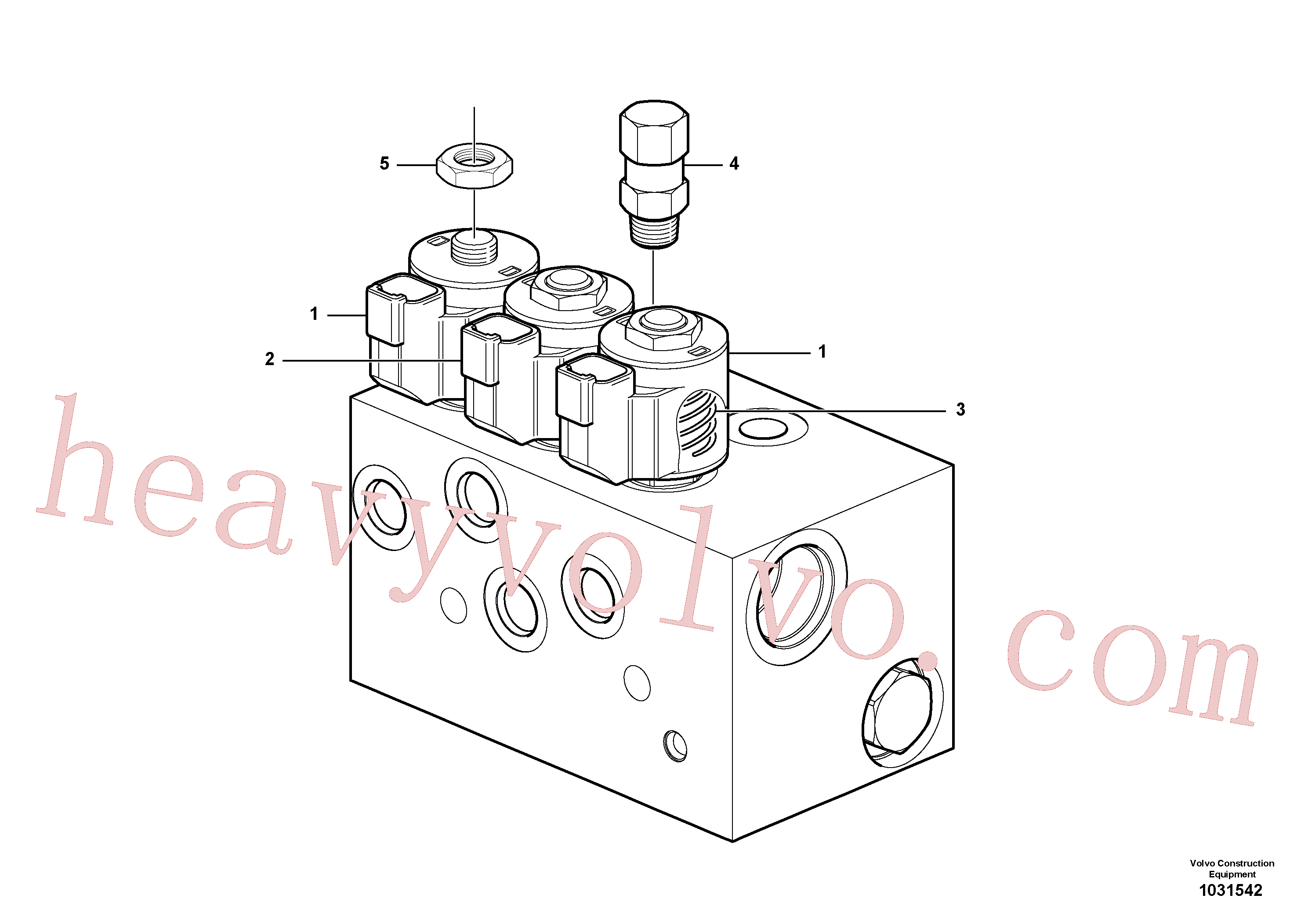 VOE12743392 for Volvo Differential Lock Valve Assy.(1031542 assembly)