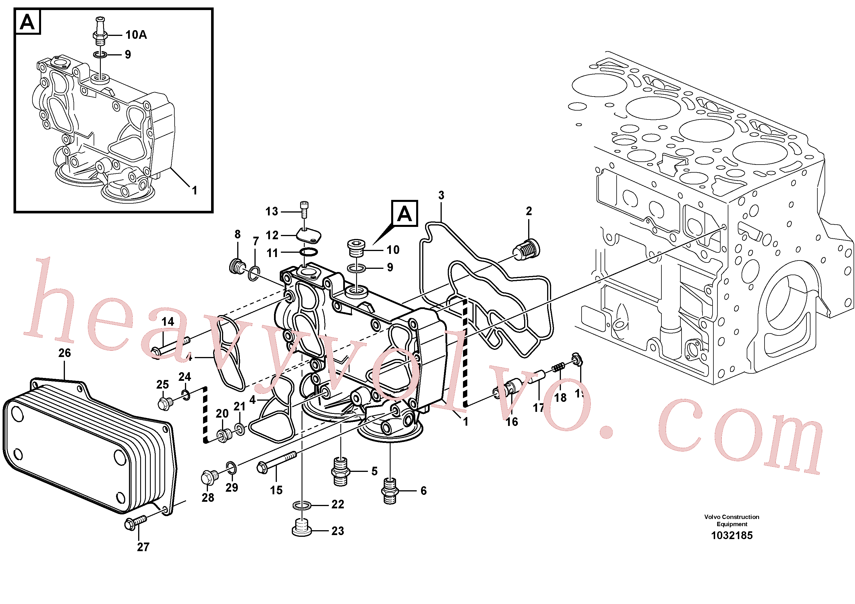 SA8320-03930 for Volvo Oil cooler(1032185 assembly)