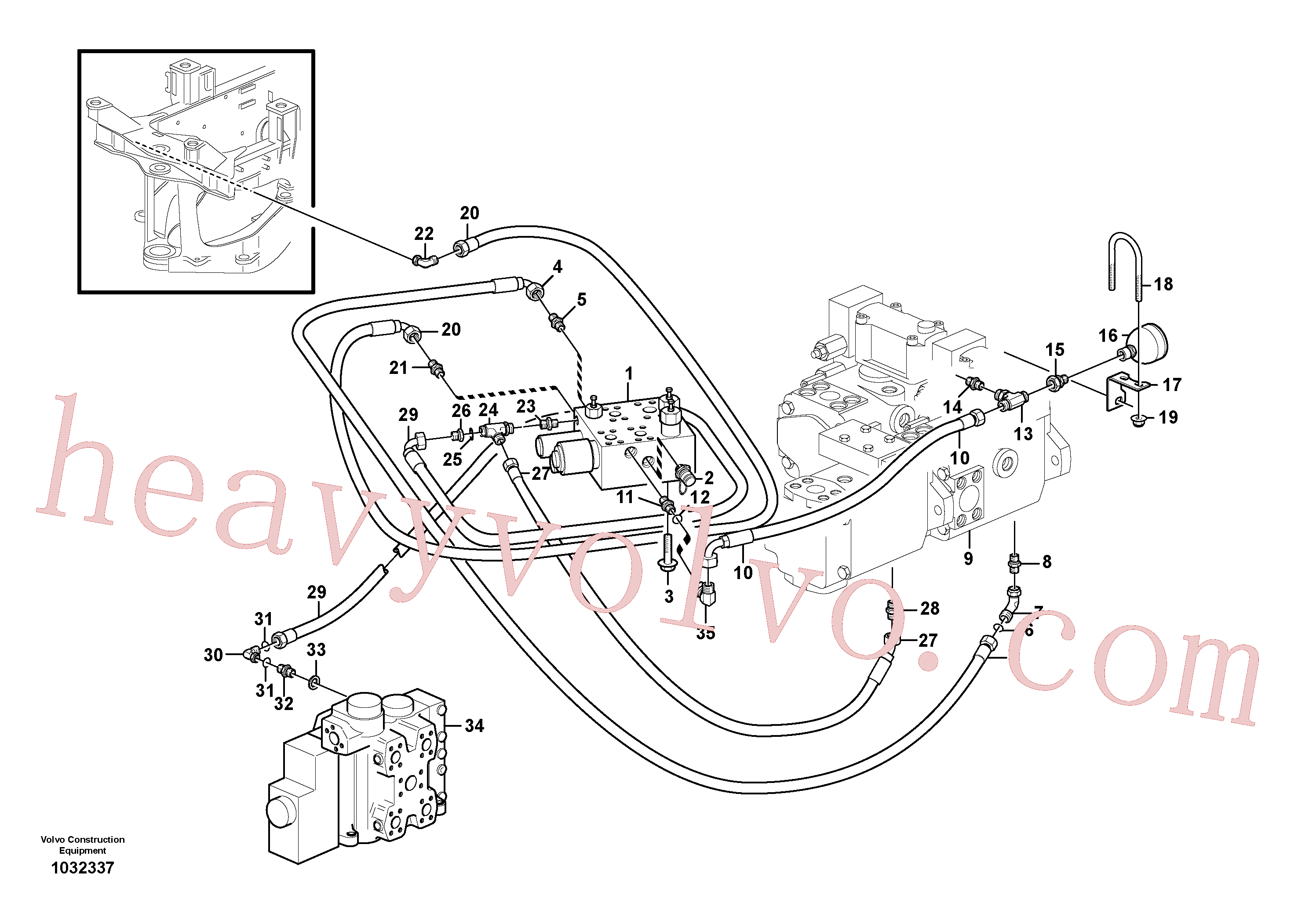 PJ4705015 for Volvo Load sensing line(1032337 assembly)