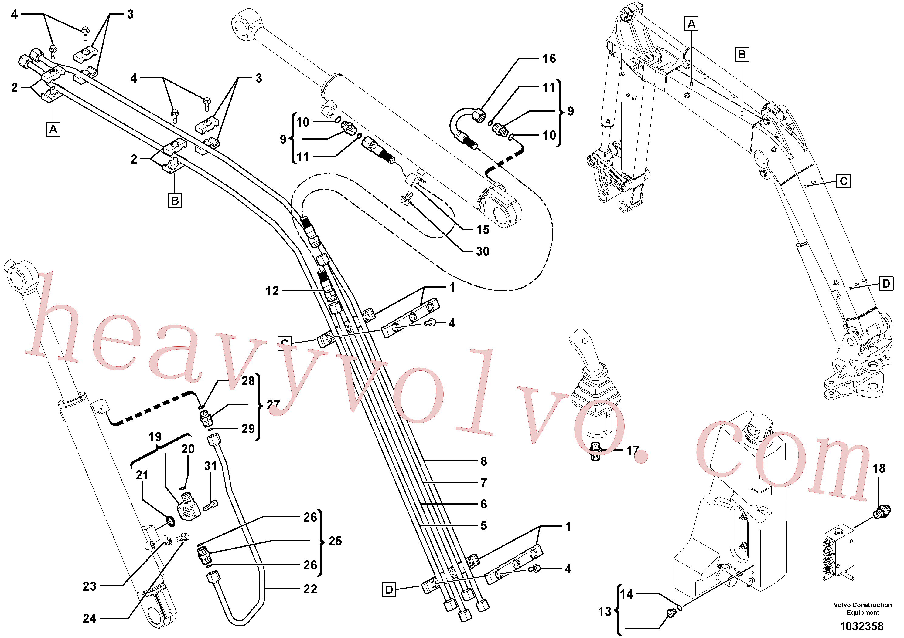 VOE11801644 for Volvo Hydraulic circuit ( boom )(1032358 assembly)