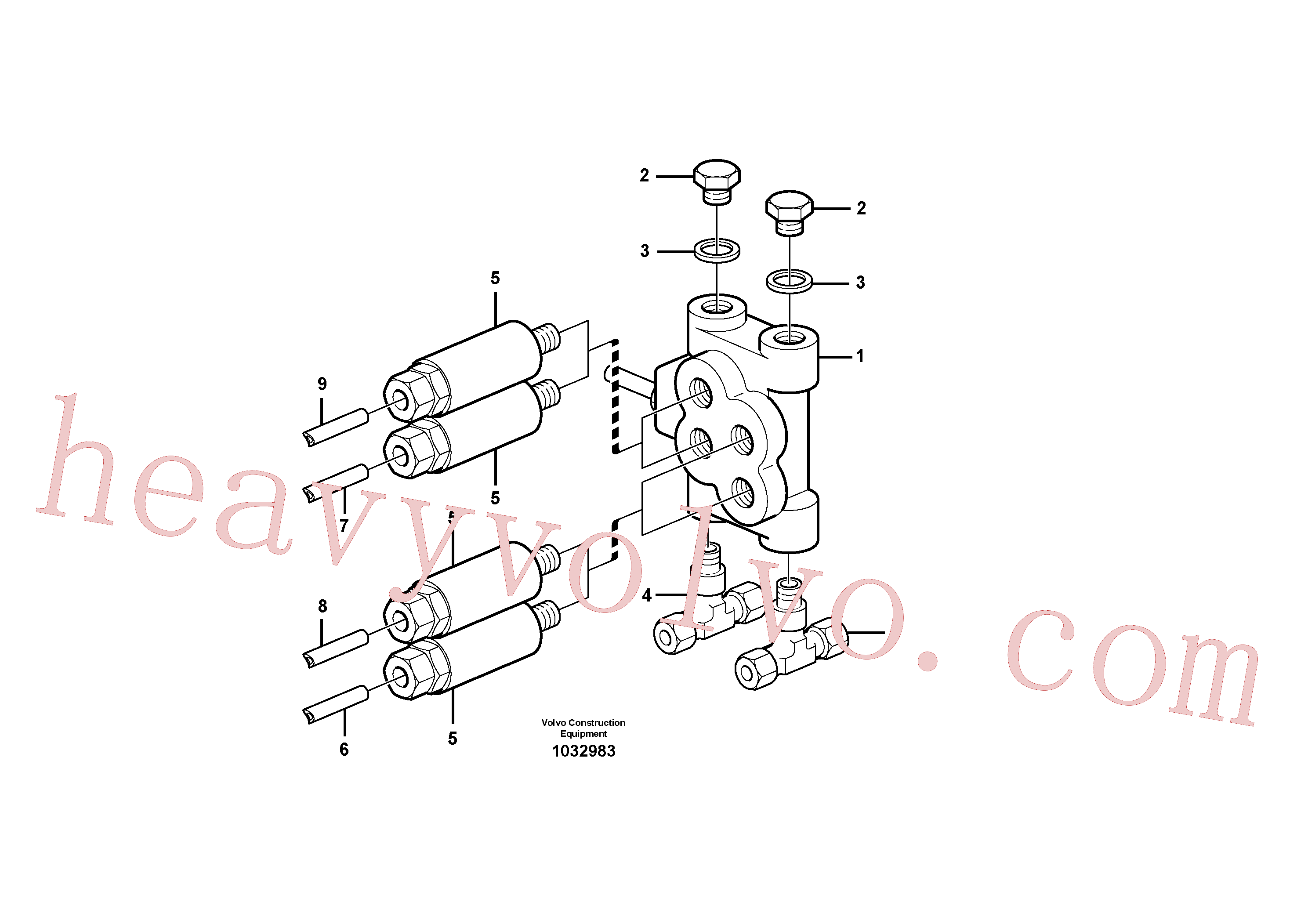 VOE11702149 for Volvo Distribution block, B1(1032983 assembly)