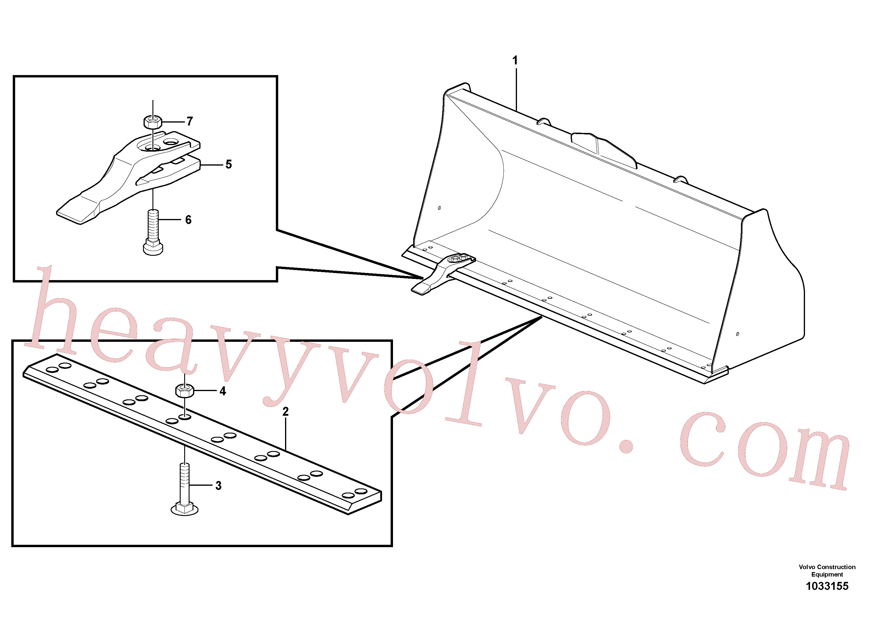 VOE11887529 for Volvo Bucket, straight with teeth(1033155 assembly)