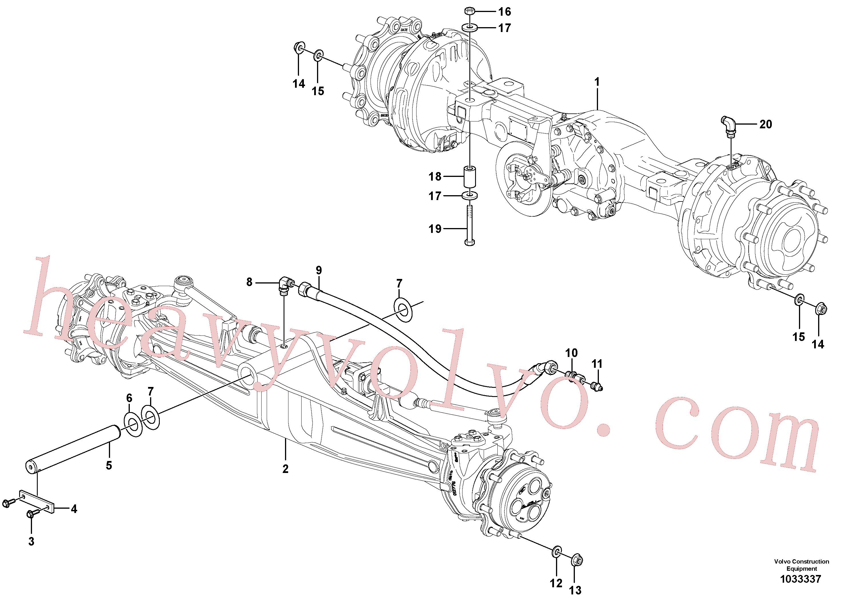 VOE14376982 for Volvo Planet axles with fitting parts(1033337 assembly)