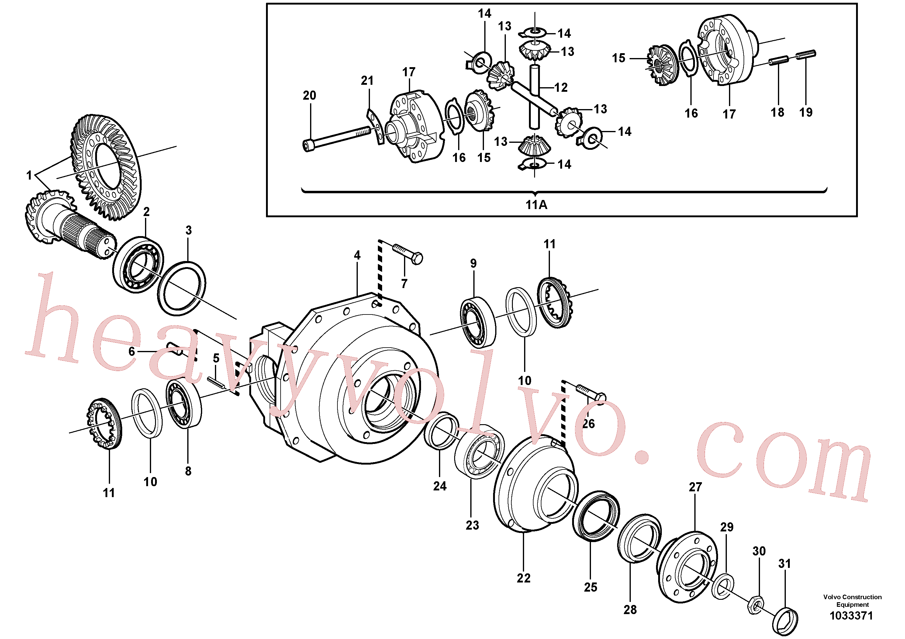 VOE951993 for Volvo Rear axle, Differential(1033371 assembly)