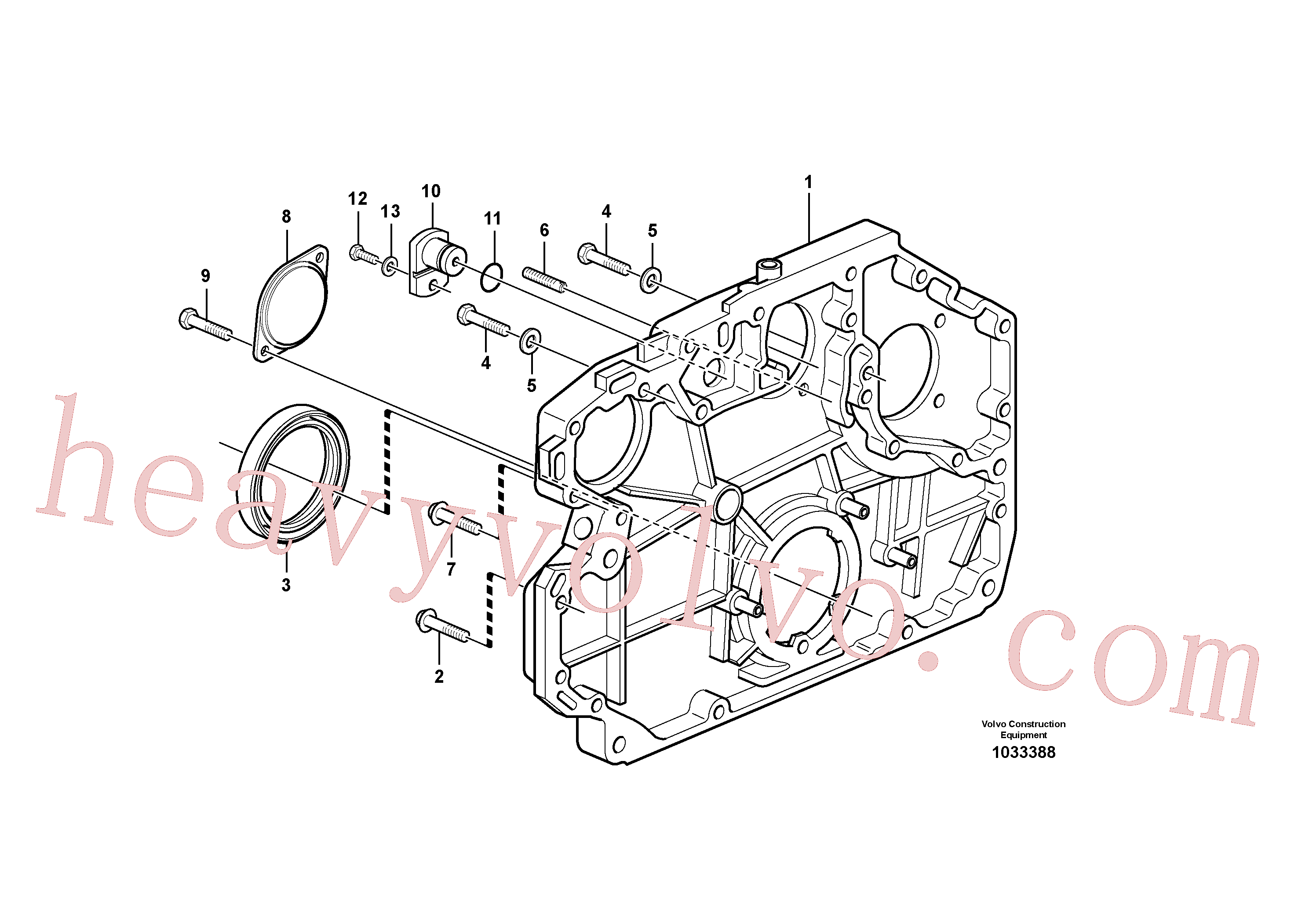 VOE20405652 for Volvo Timing gear casing(1033388 assembly)