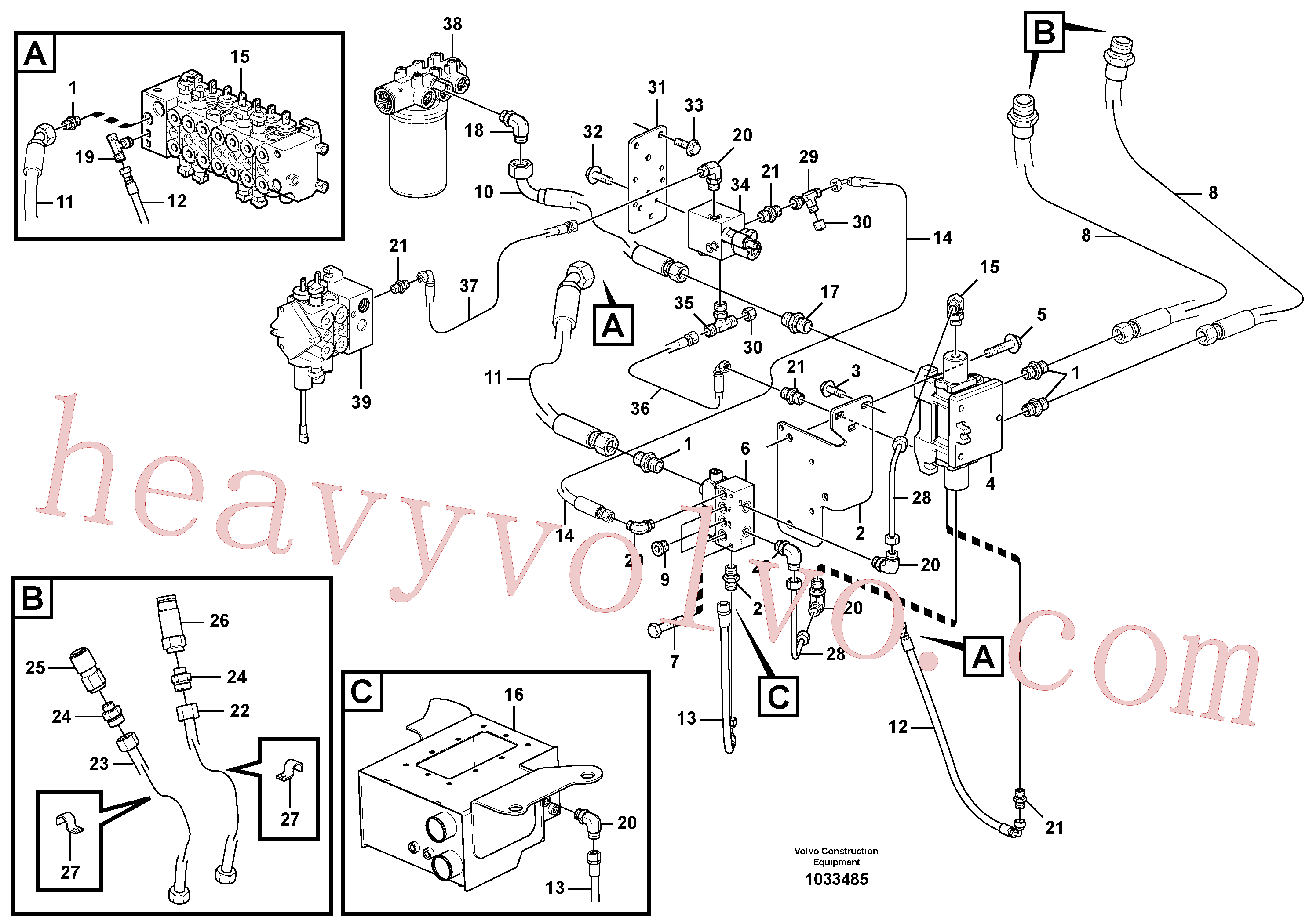 VOE11713203 for Volvo Optional hydraulic equipment(1033485 assembly)