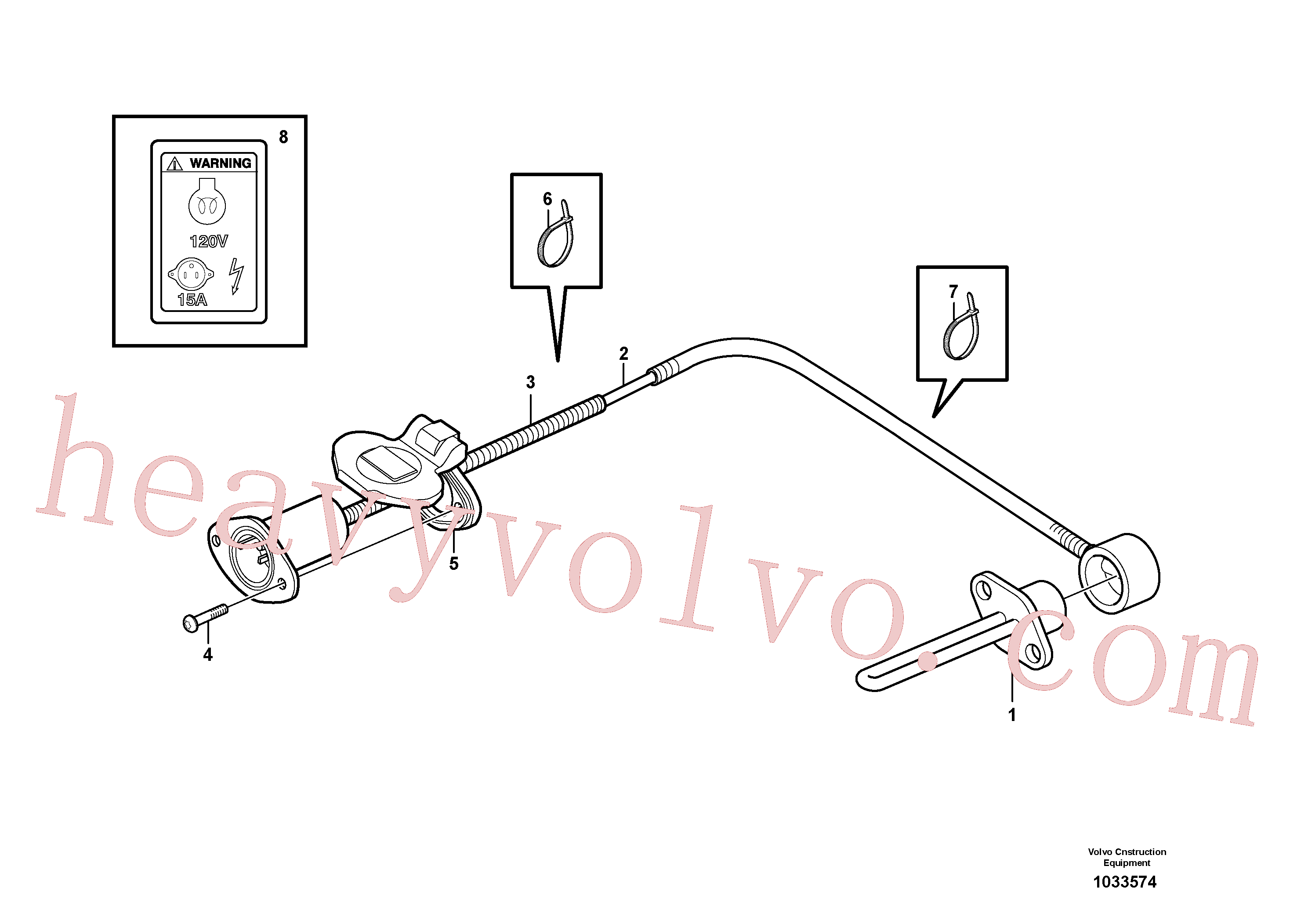 VOE972410 for Volvo Engine heater.(1033574 assembly)