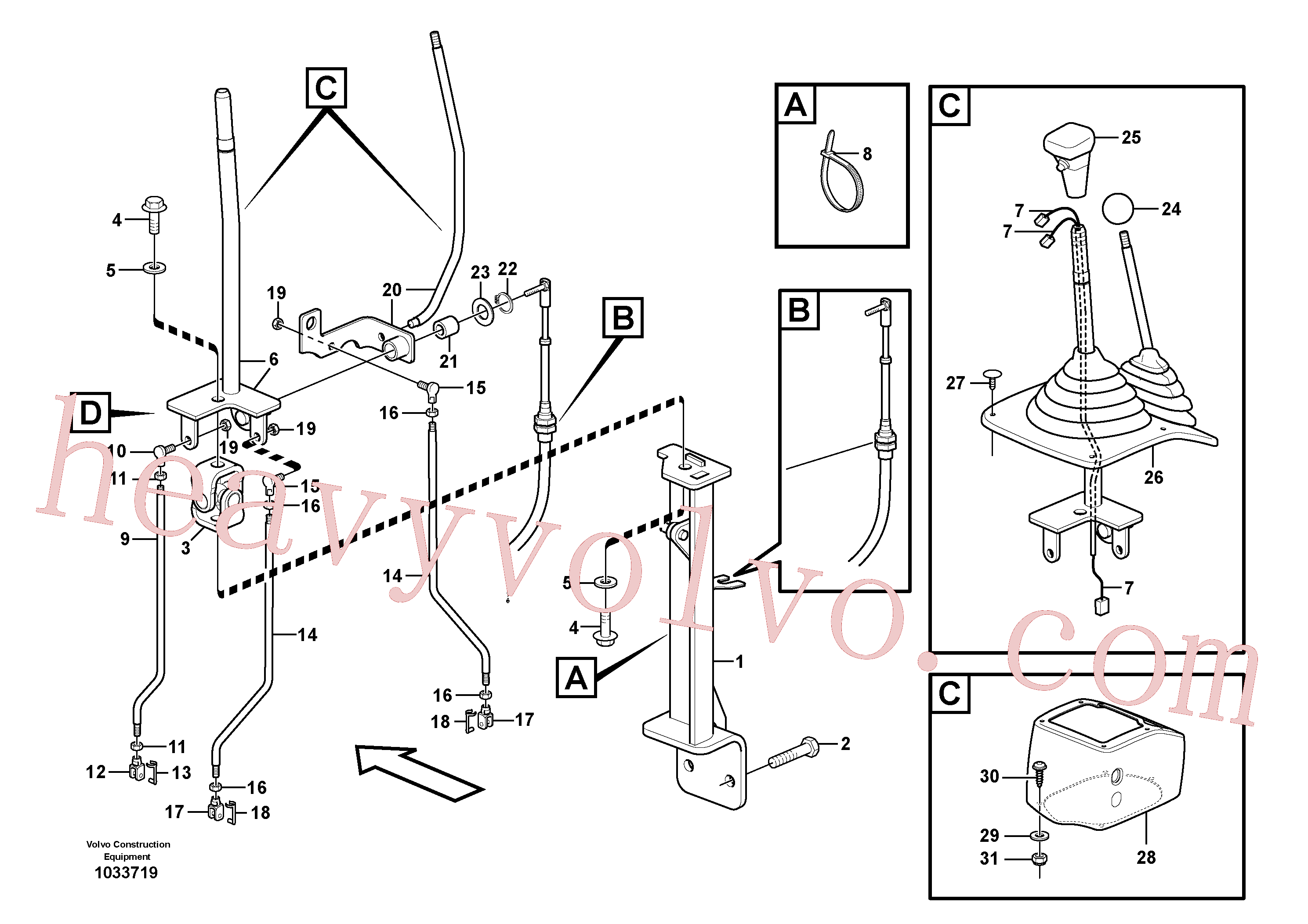 VOE972410 for Volvo Loader controls(1033719 assembly)