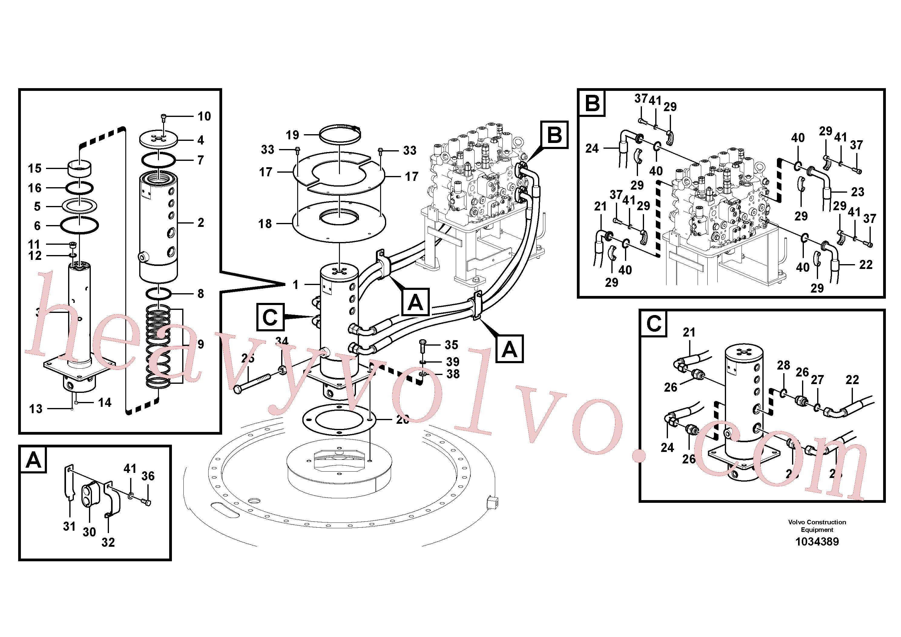 VOE14535762 for Volvo Turning joint(1034389 assembly)