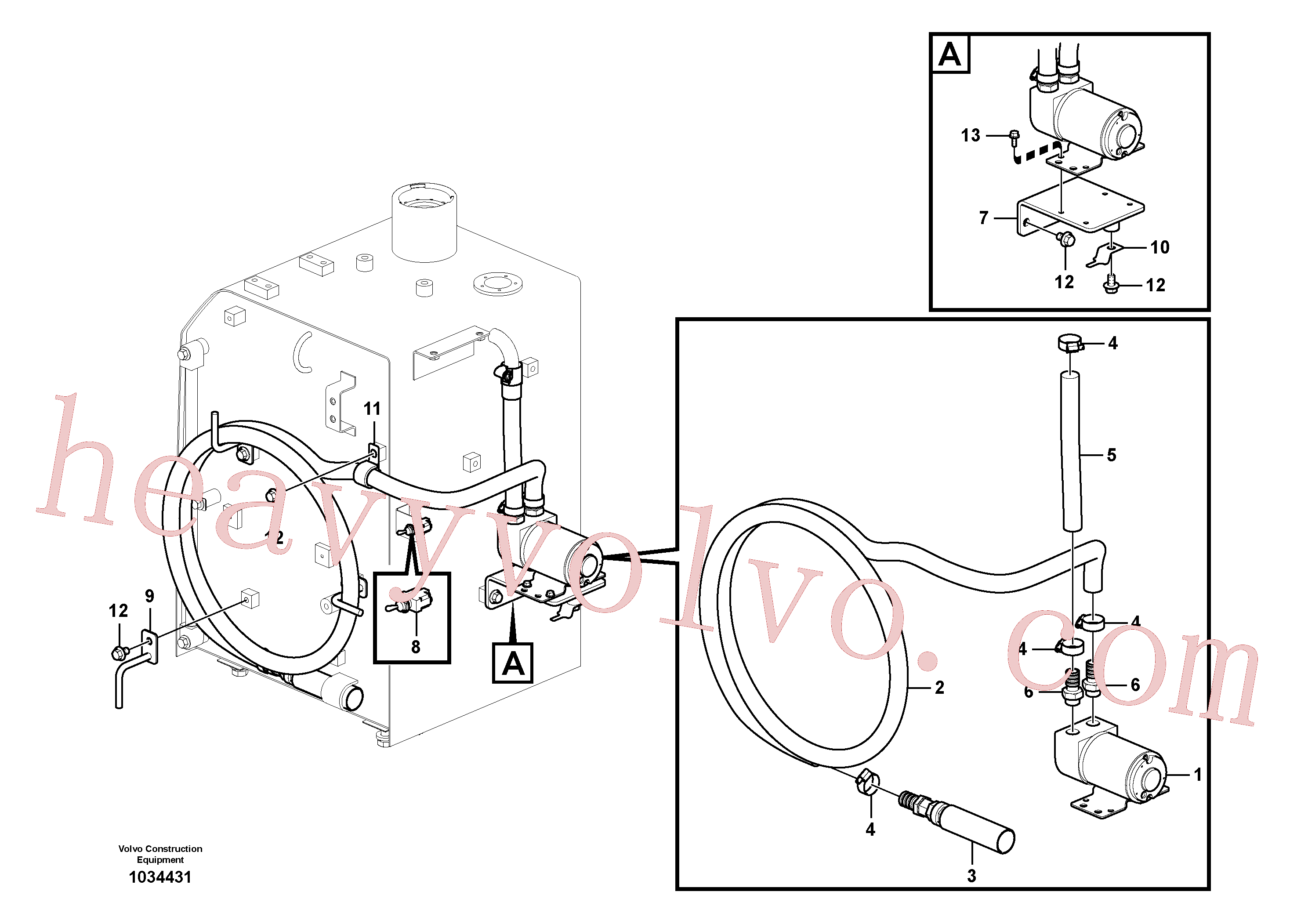 VOE14547765 for Volvo Fuel filling pump with assembling details(1034431 assembly)