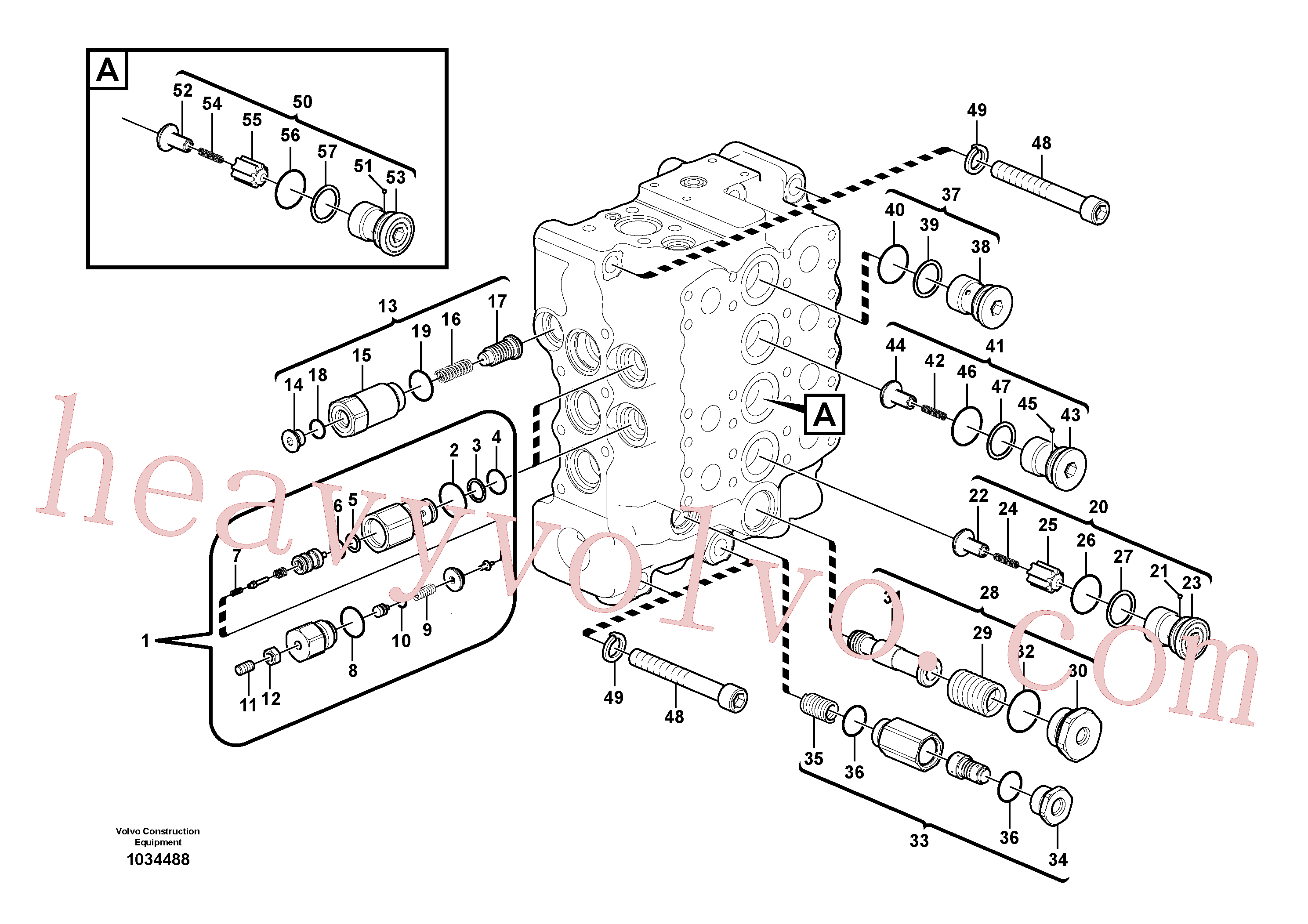 SA7270-11080 for Volvo Main control valve(1034488 assembly)