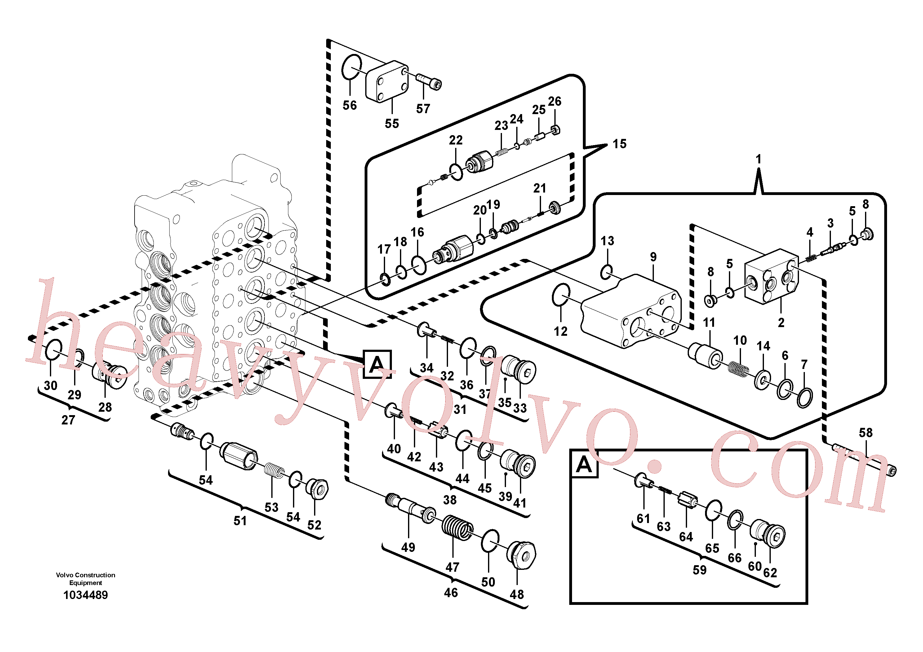 VOE993149 for Volvo Main control valve(1034489 assembly)