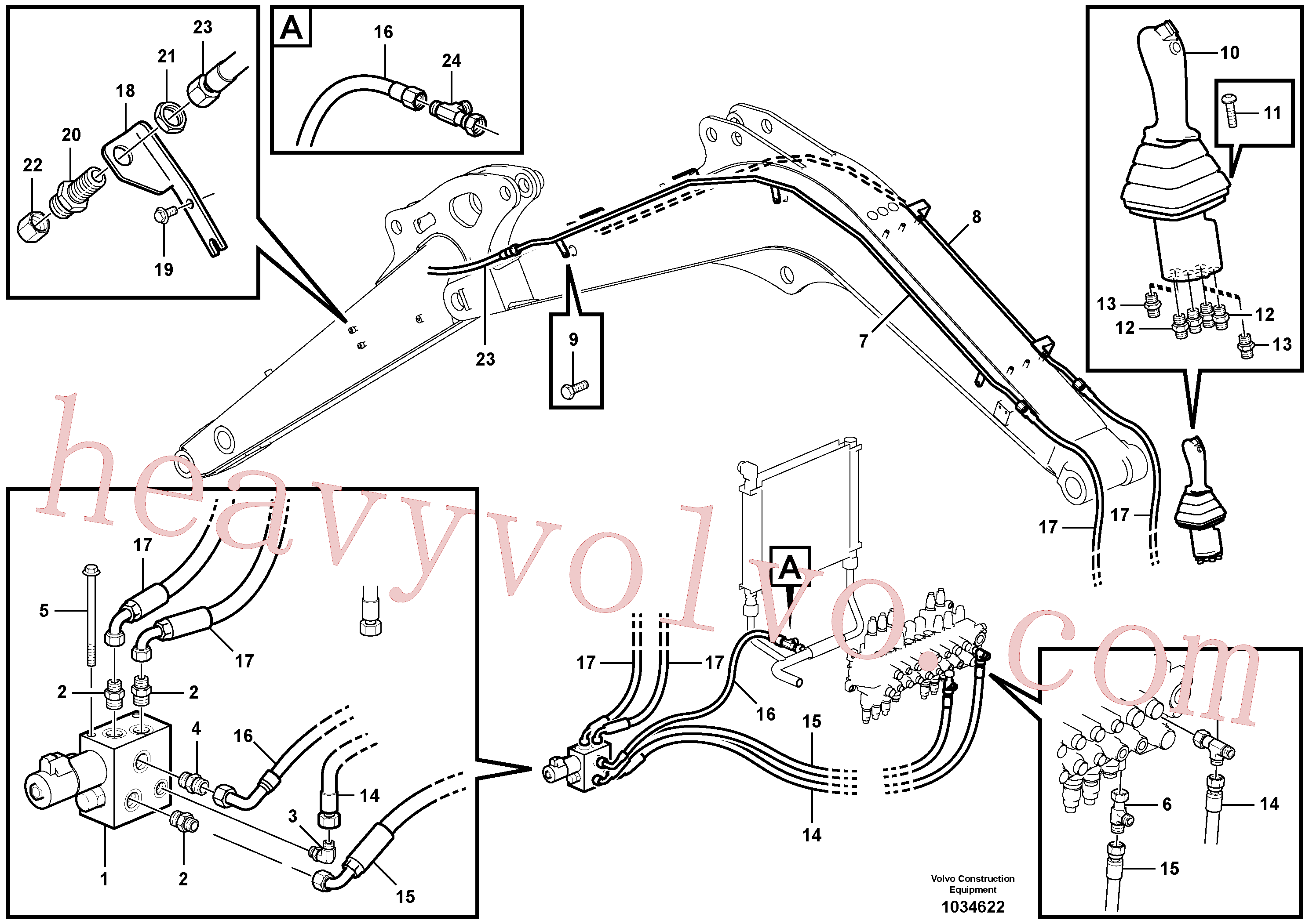 VOE936493 for Volvo Working hydraulic, dipper arm(1034622 assembly)