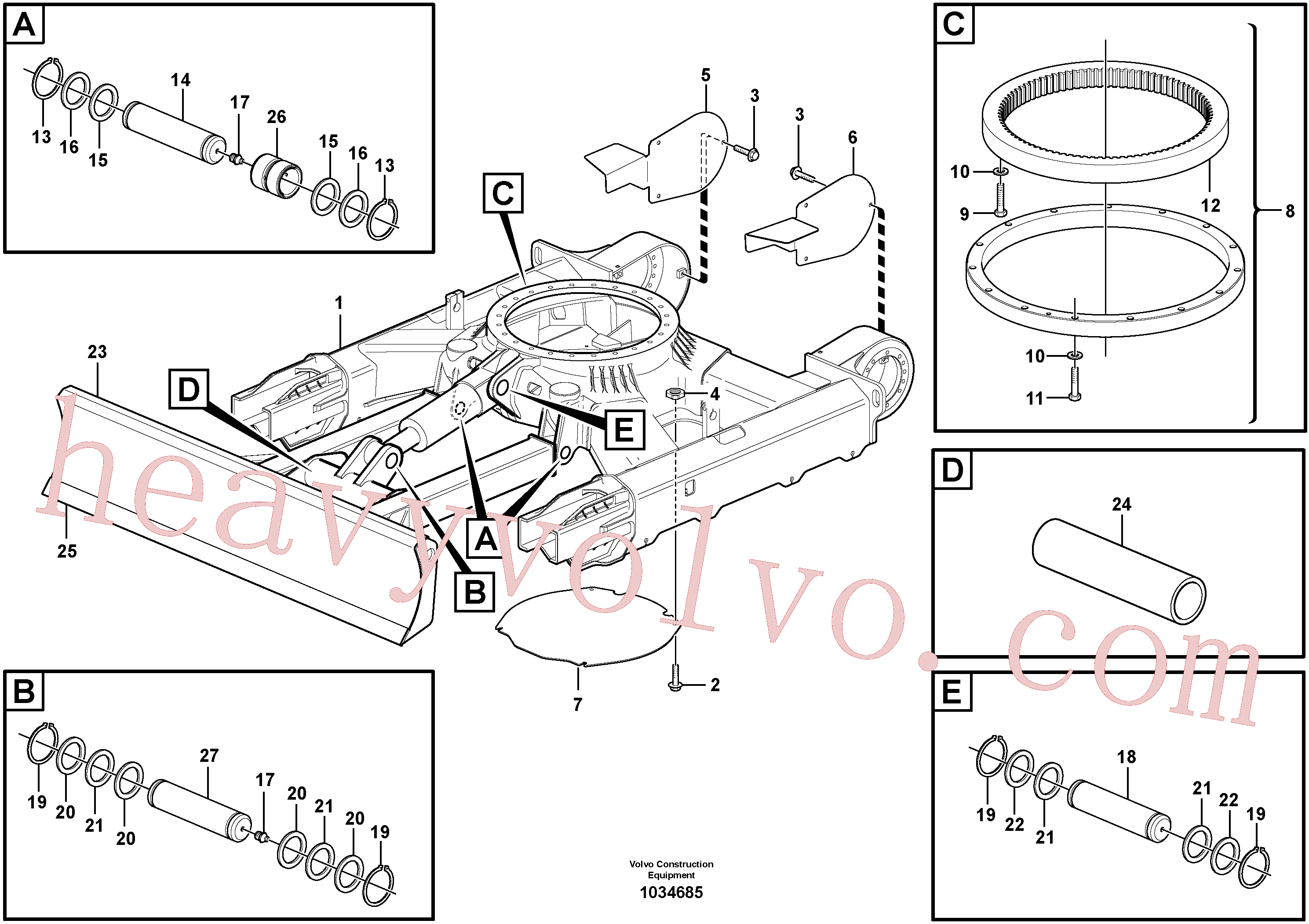 VOE11802261 for Volvo Undercarriage(1034685 assembly)