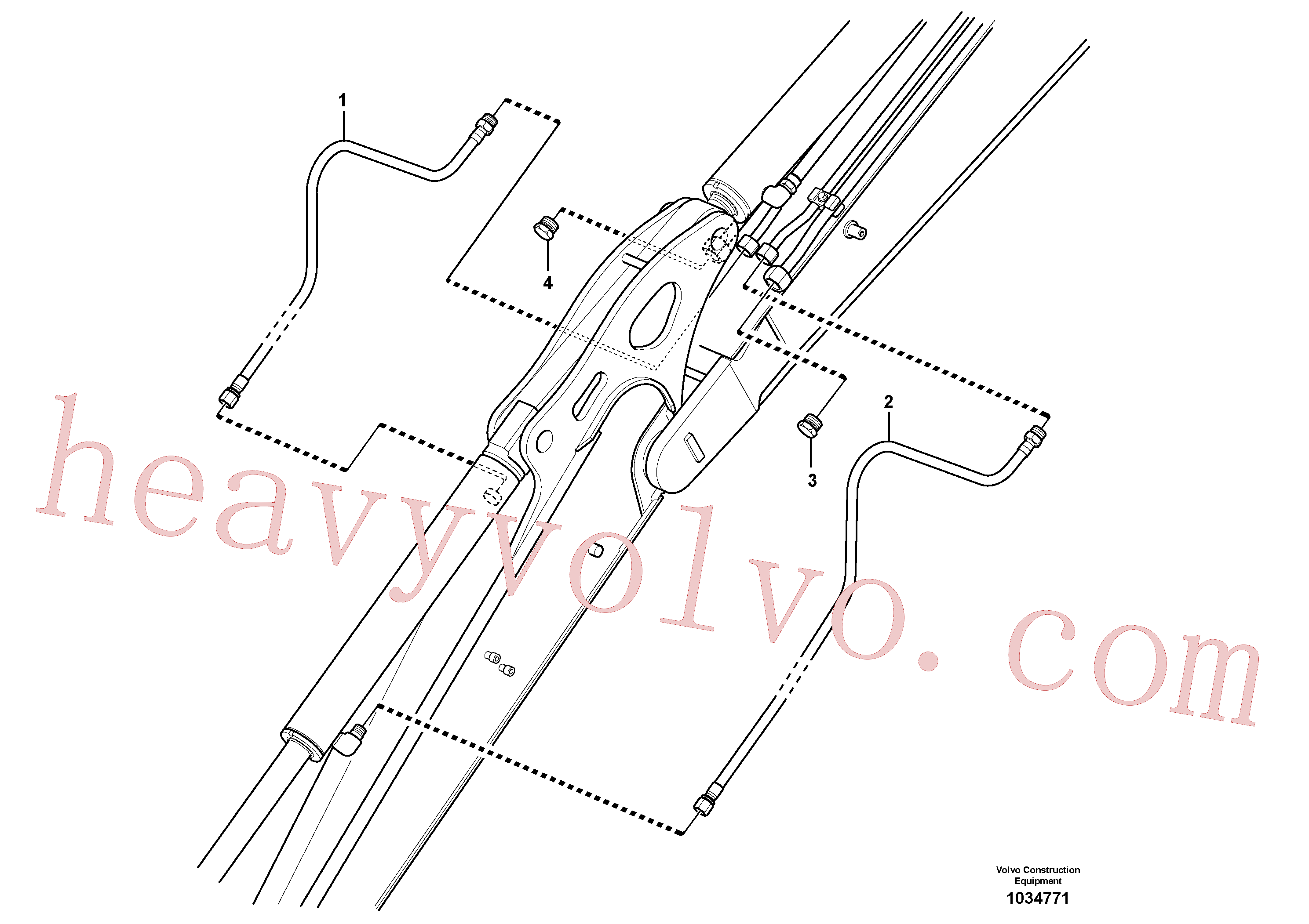 VOE11808936 for Volvo Working hydraulic, dipper arm(1034771 assembly)