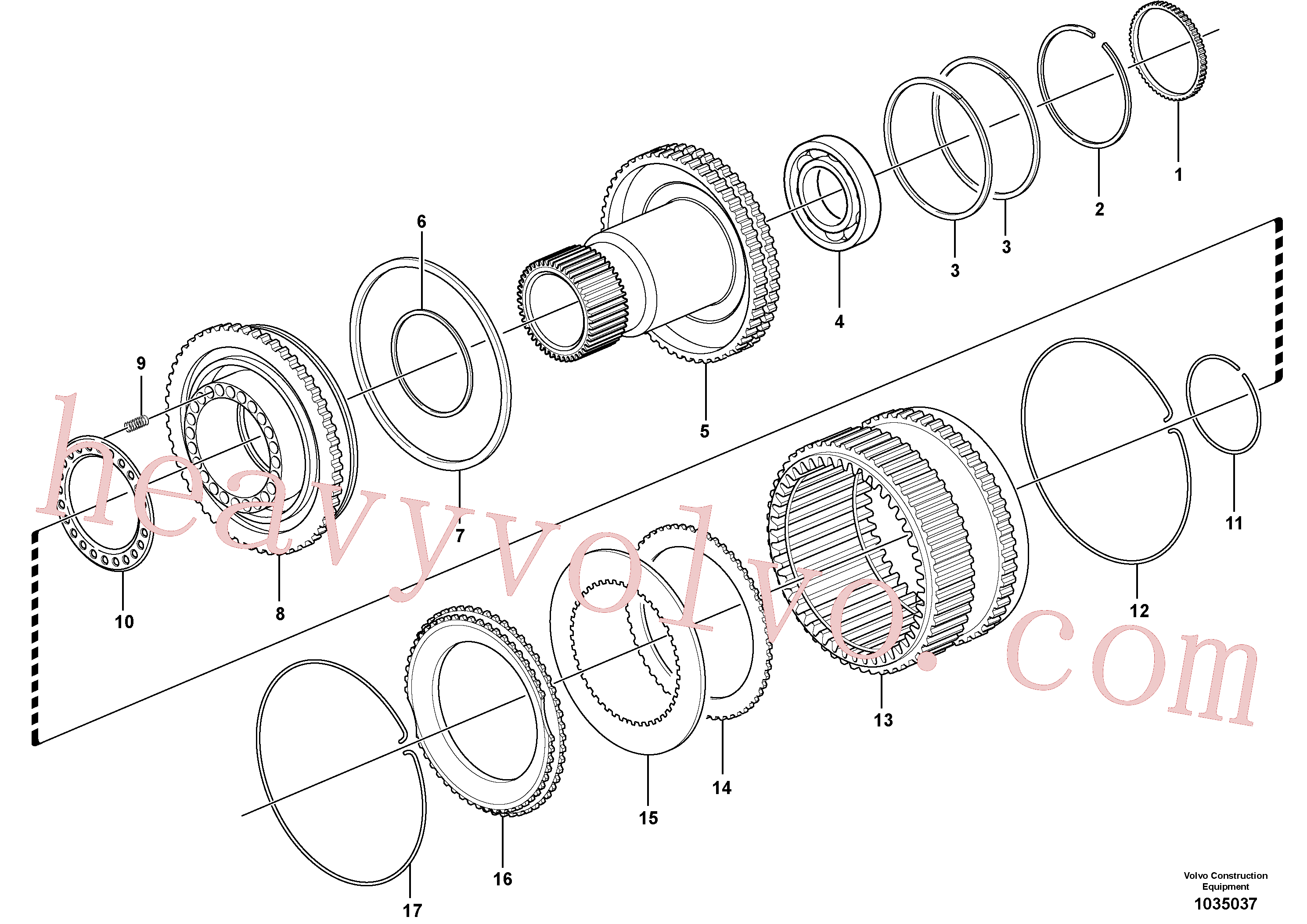 VOE15067329 for Volvo Clutch and brake(1035037 assembly)