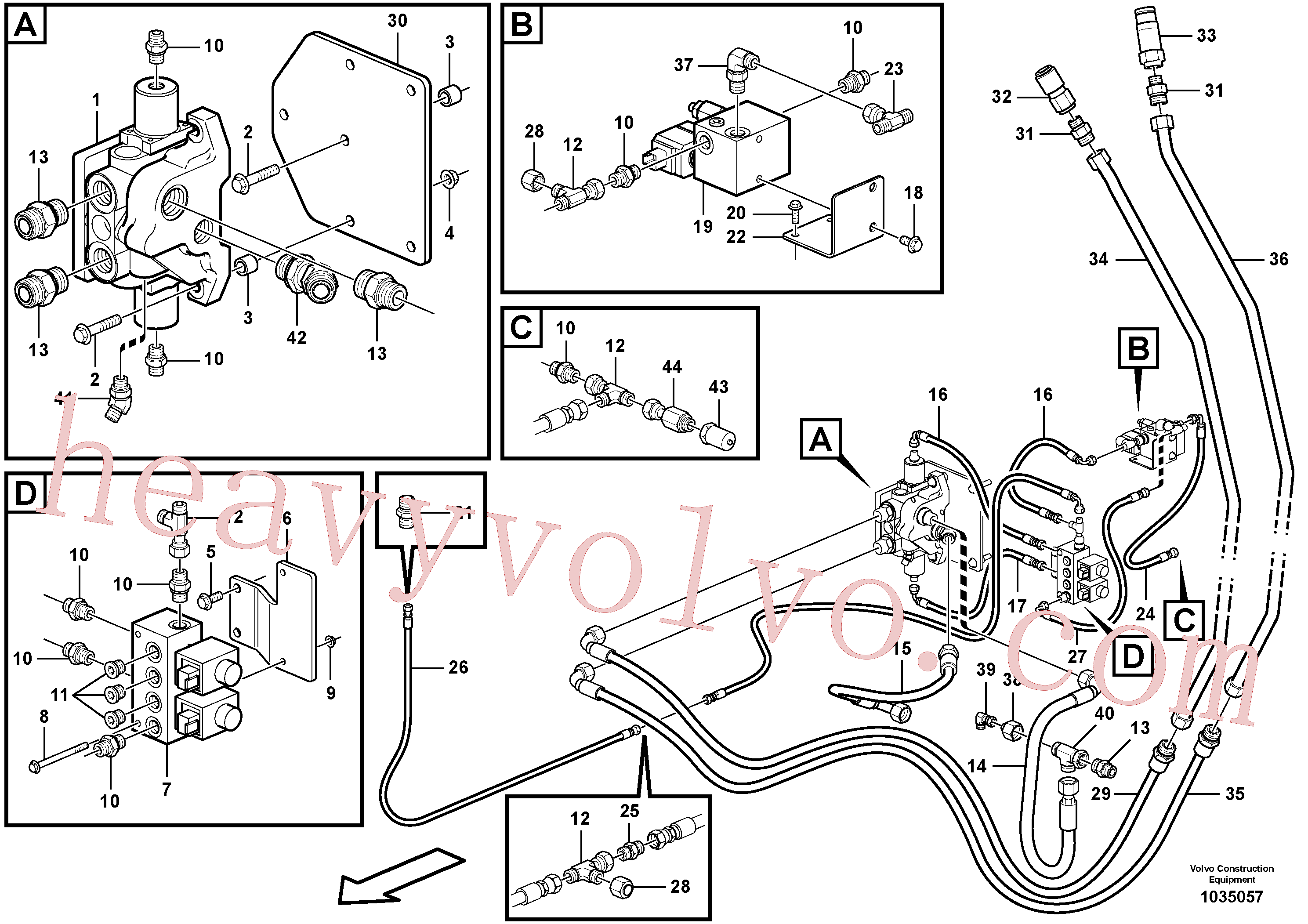 VOE11713203 for Volvo Optional hydraulic equipment(1035057 assembly)