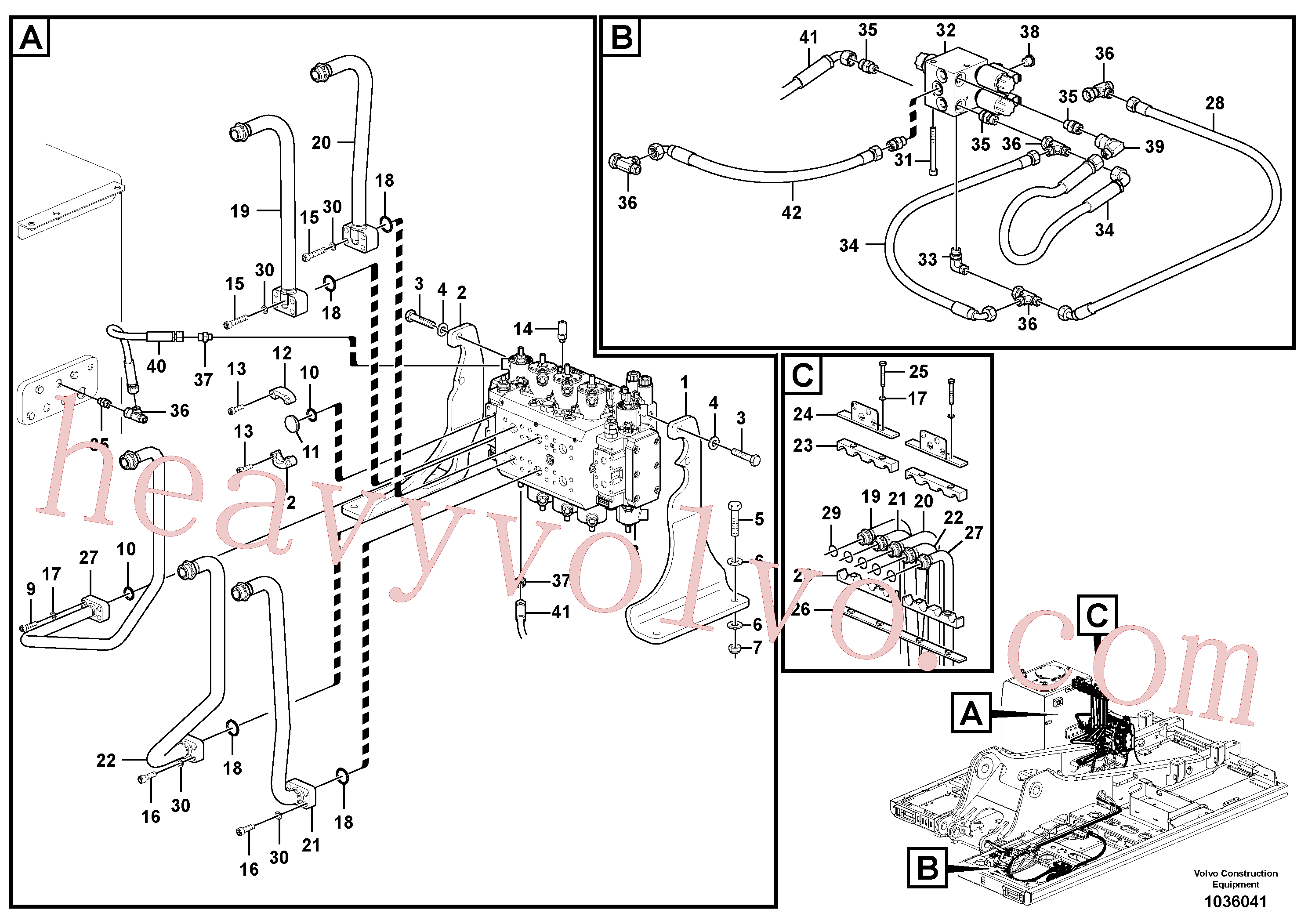 VOE984347 for Volvo Hydraulic valve.(1036041 assembly)