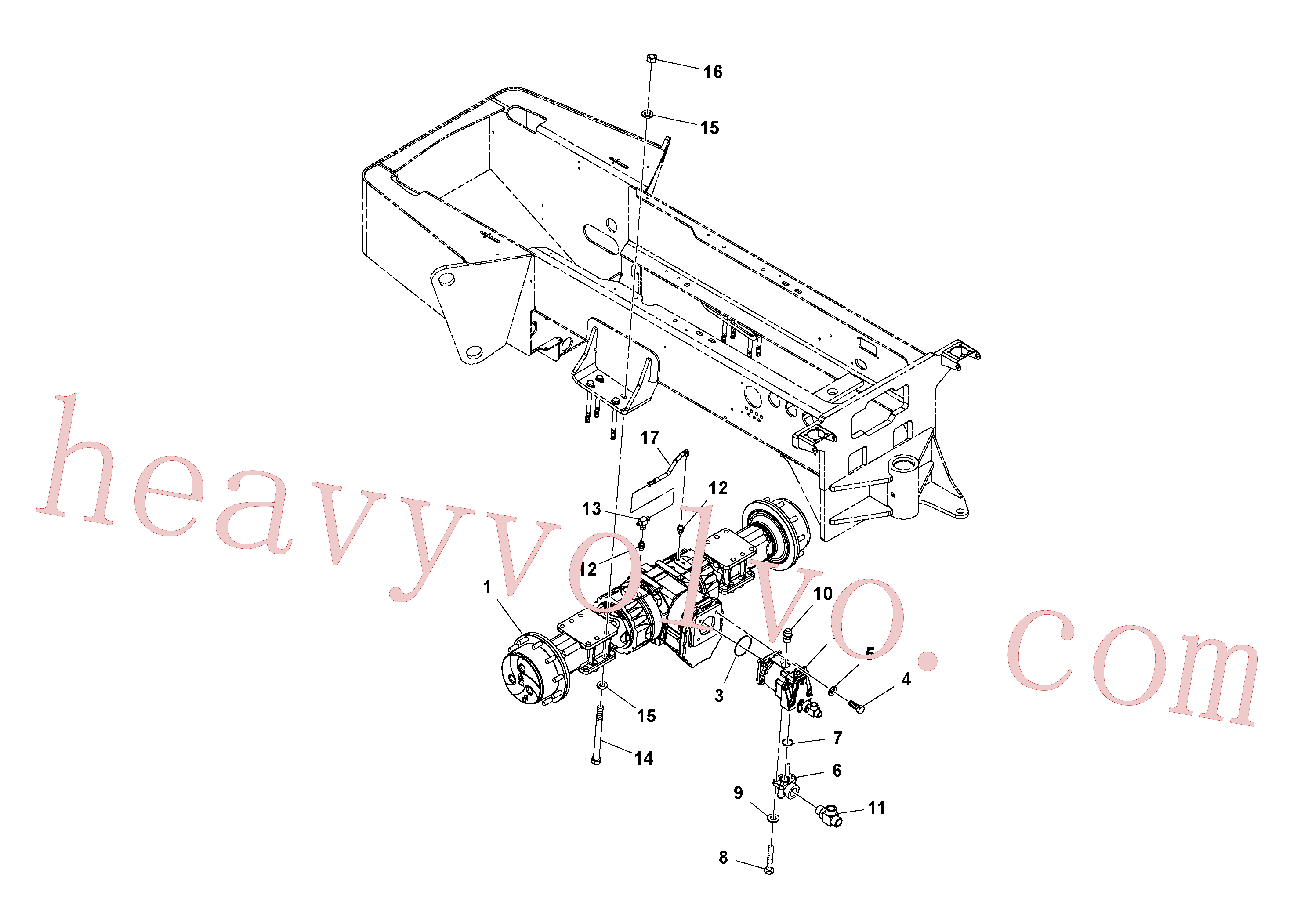 RM96702733 for Volvo Axle Installation(1037289 assembly)