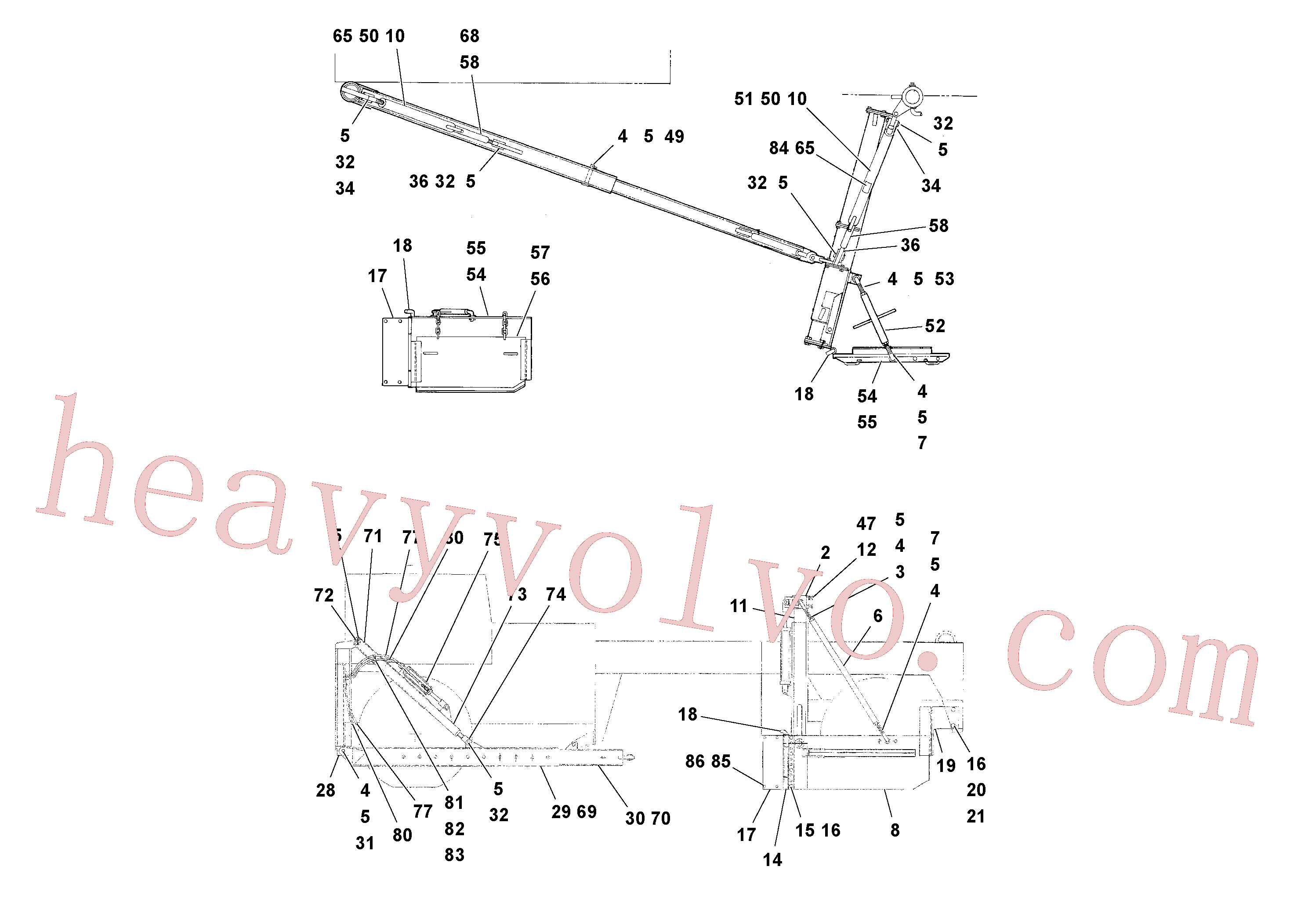 VOE14015106 for Volvo Dual Strike-off Support Installation, Strike-off Support Assembly(1039129 assembly)